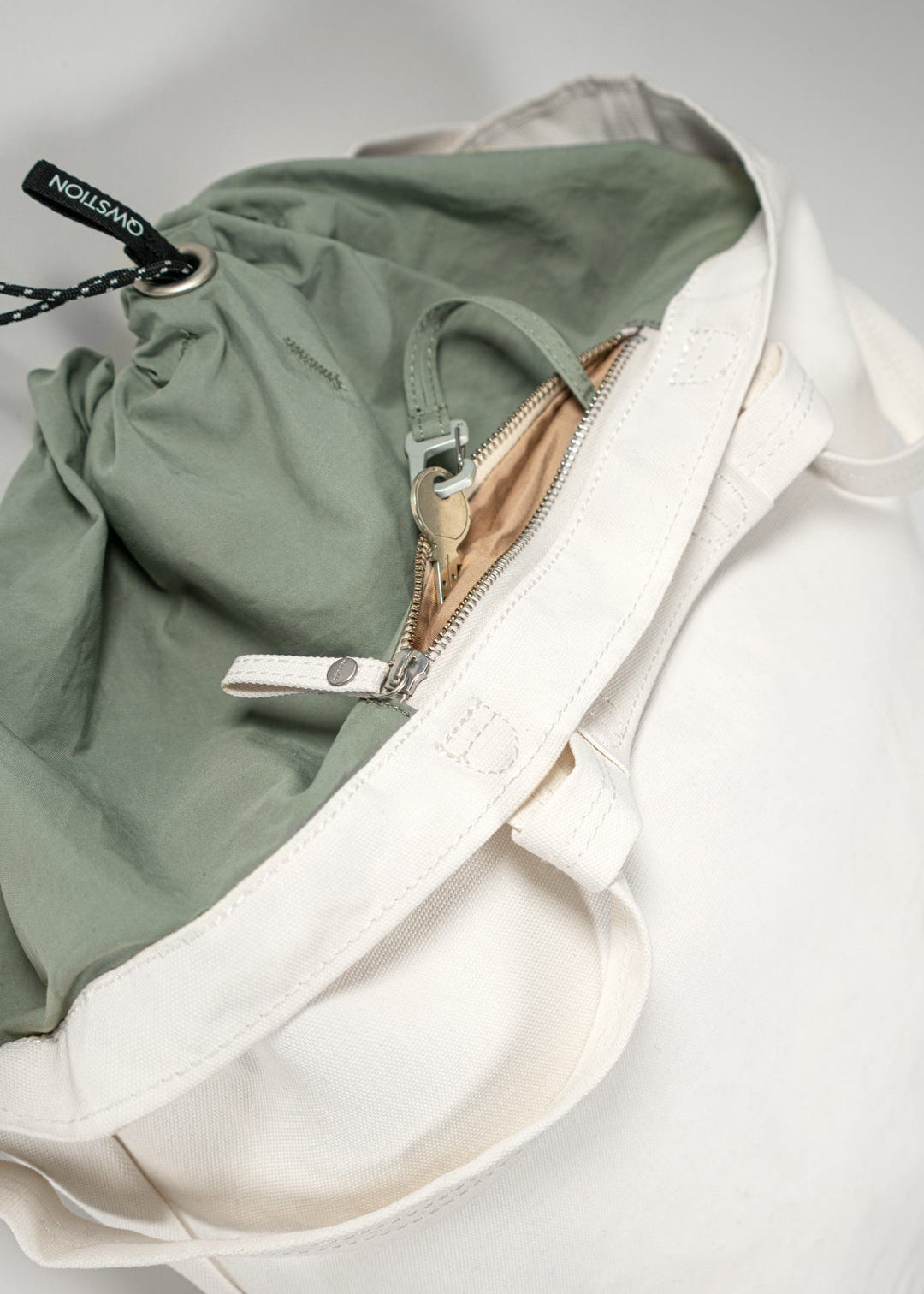 Bananatex Tote Bag Large – Natural White / Heron - QWSTION