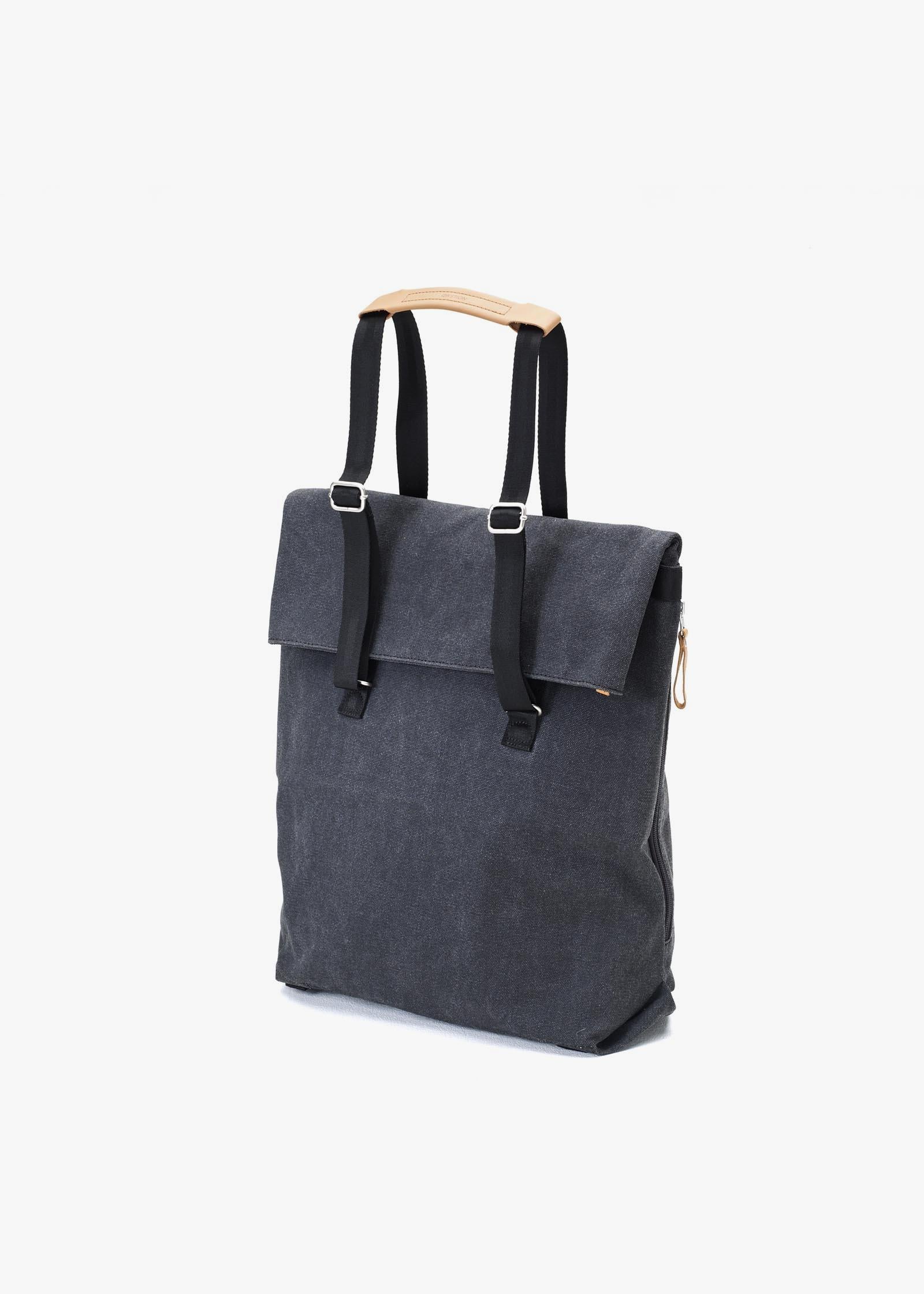Day Tote – Organic Washed Black - QWSTION