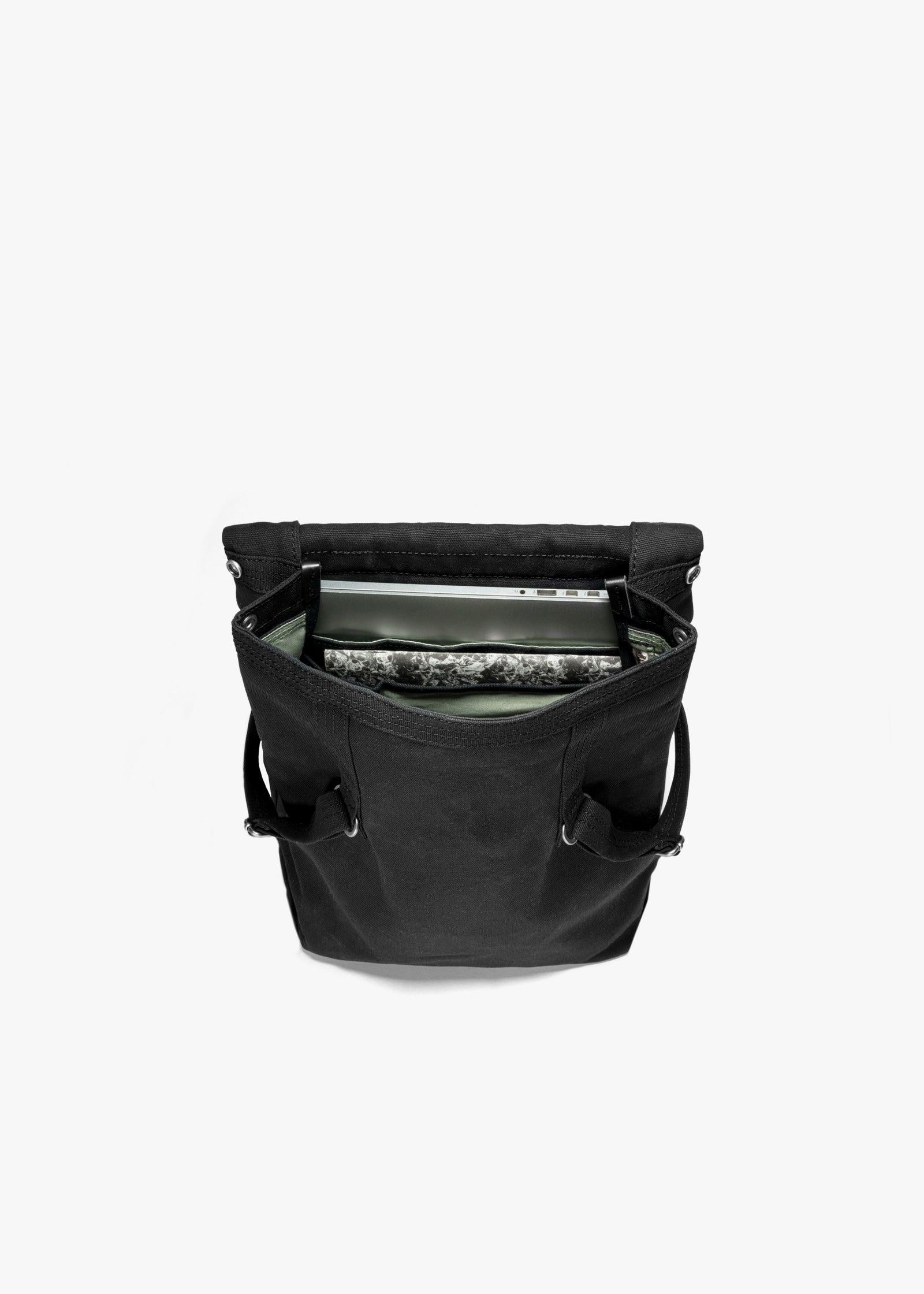 Flap Tote Medium – All Black - QWSTION