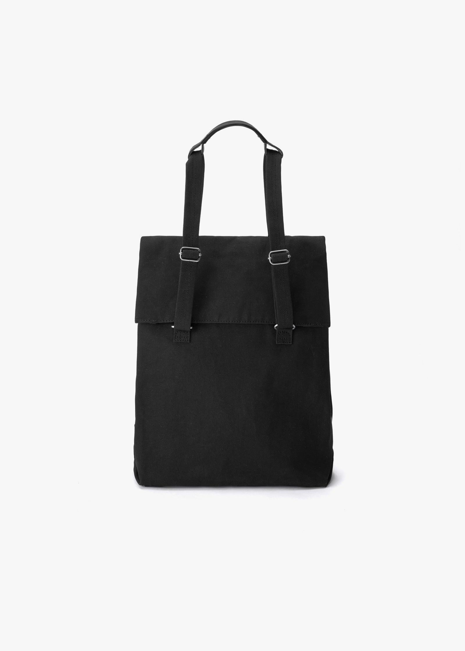 Flap Tote Medium – All Black - QWSTION