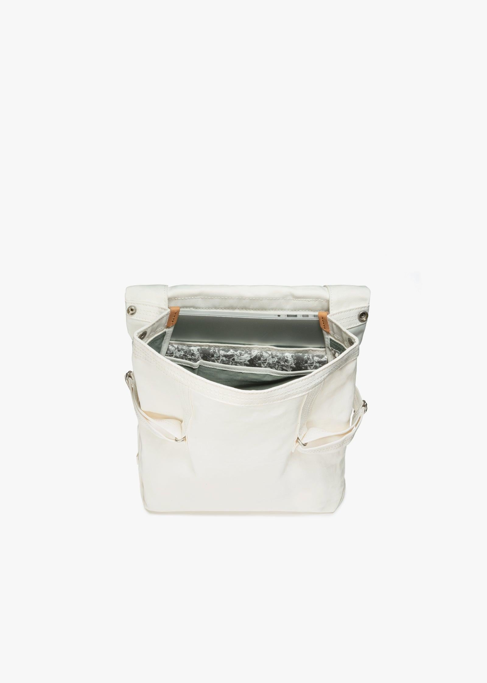 Flap Tote Medium – Natural White - QWSTION