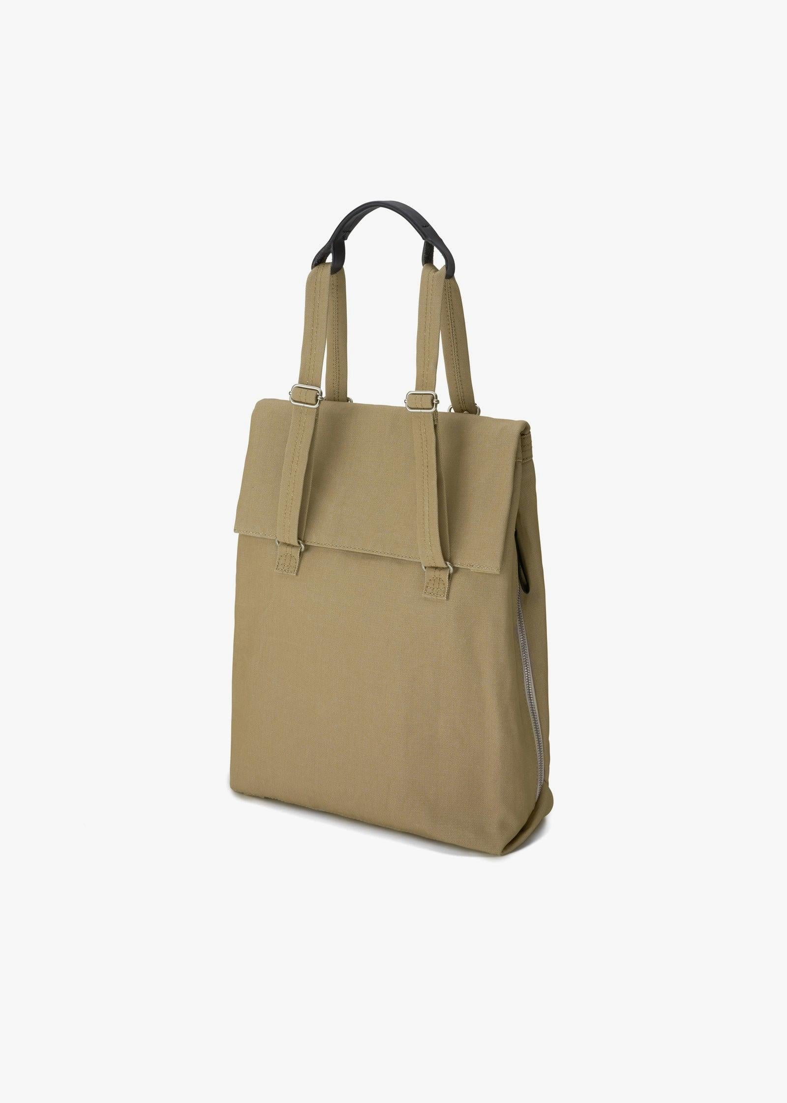 Flap Tote Medium – Sand - QWSTION