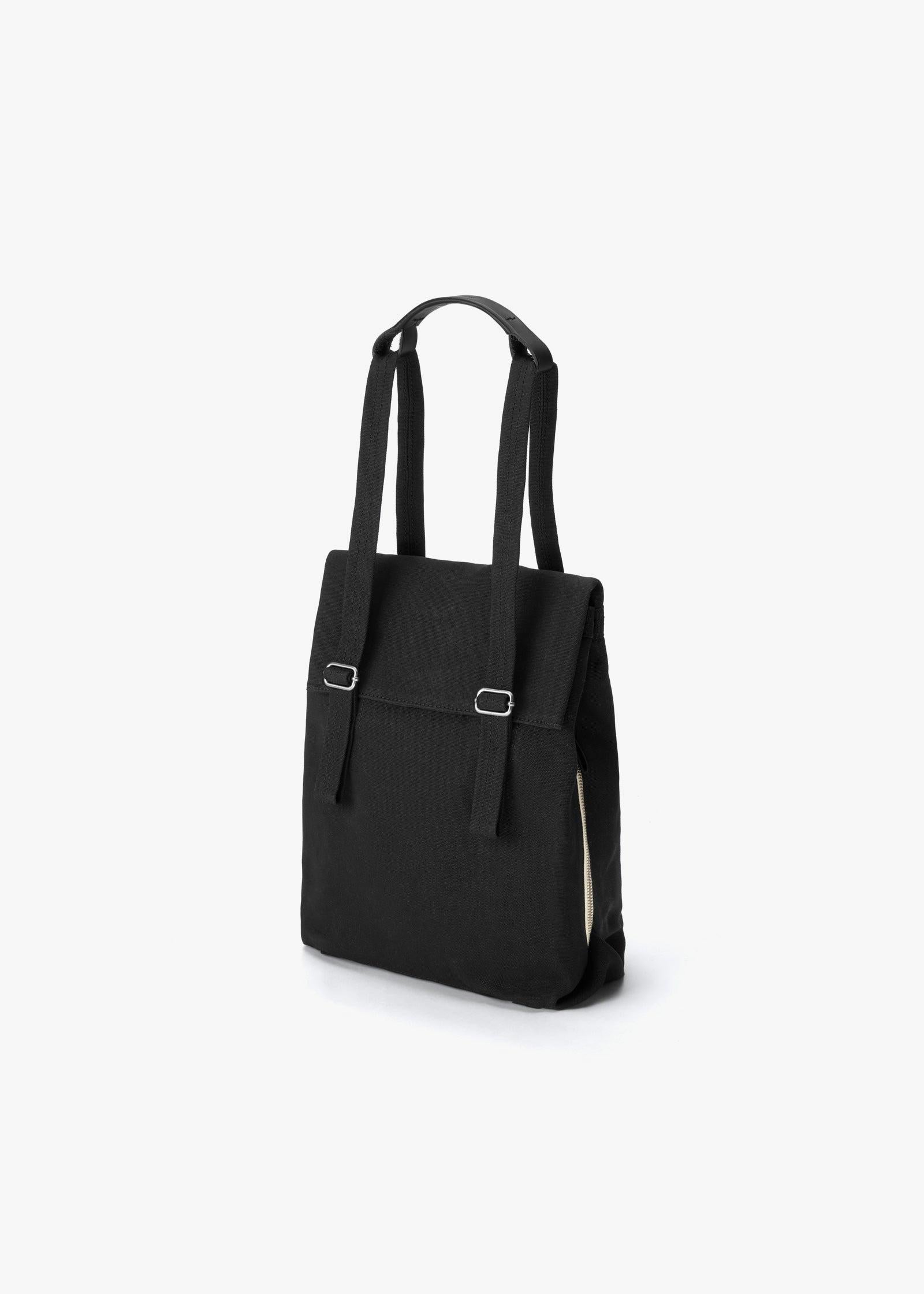 Flap Tote Small – All Black - QWSTION