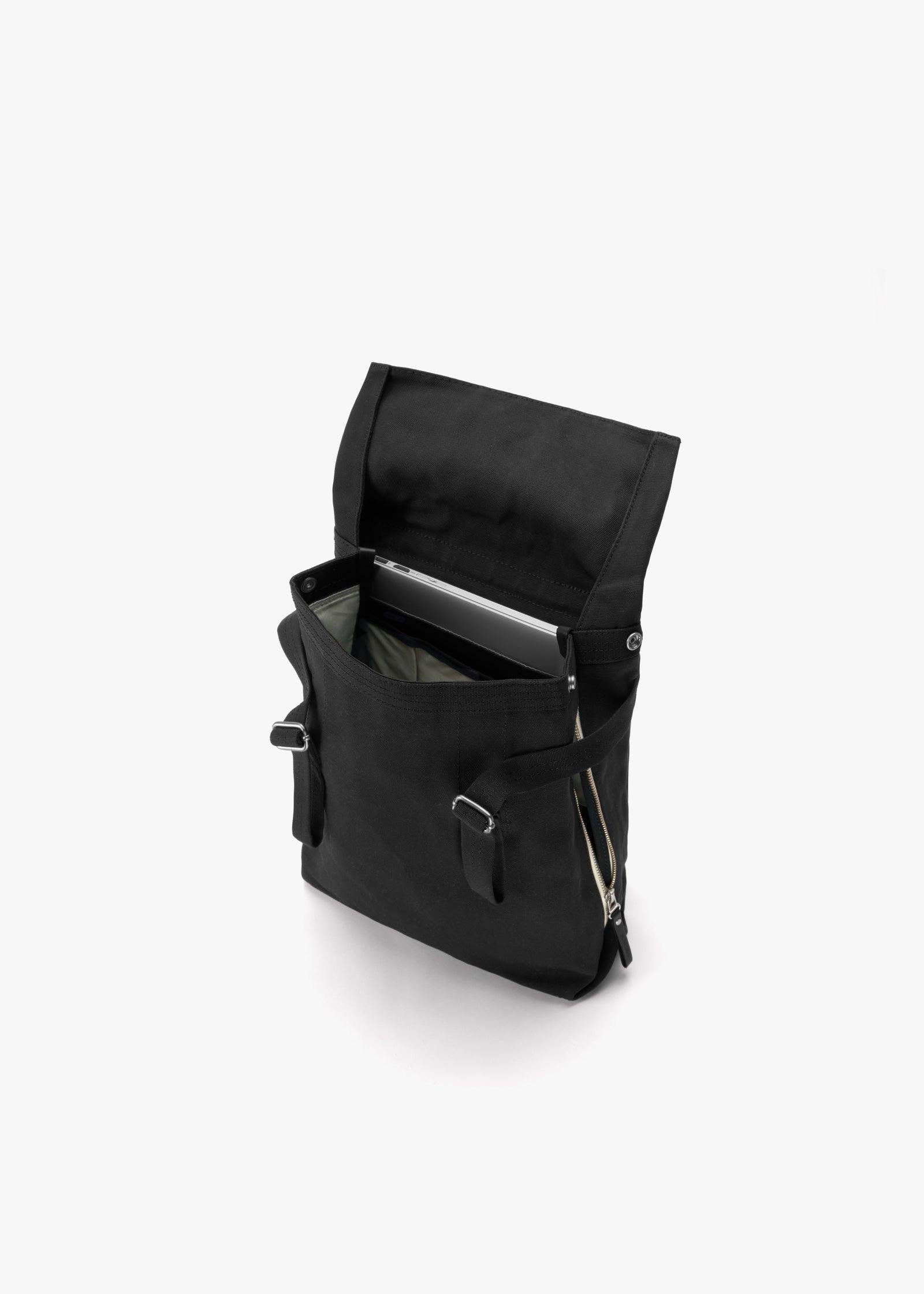 Flap Tote Small – All Black - QWSTION