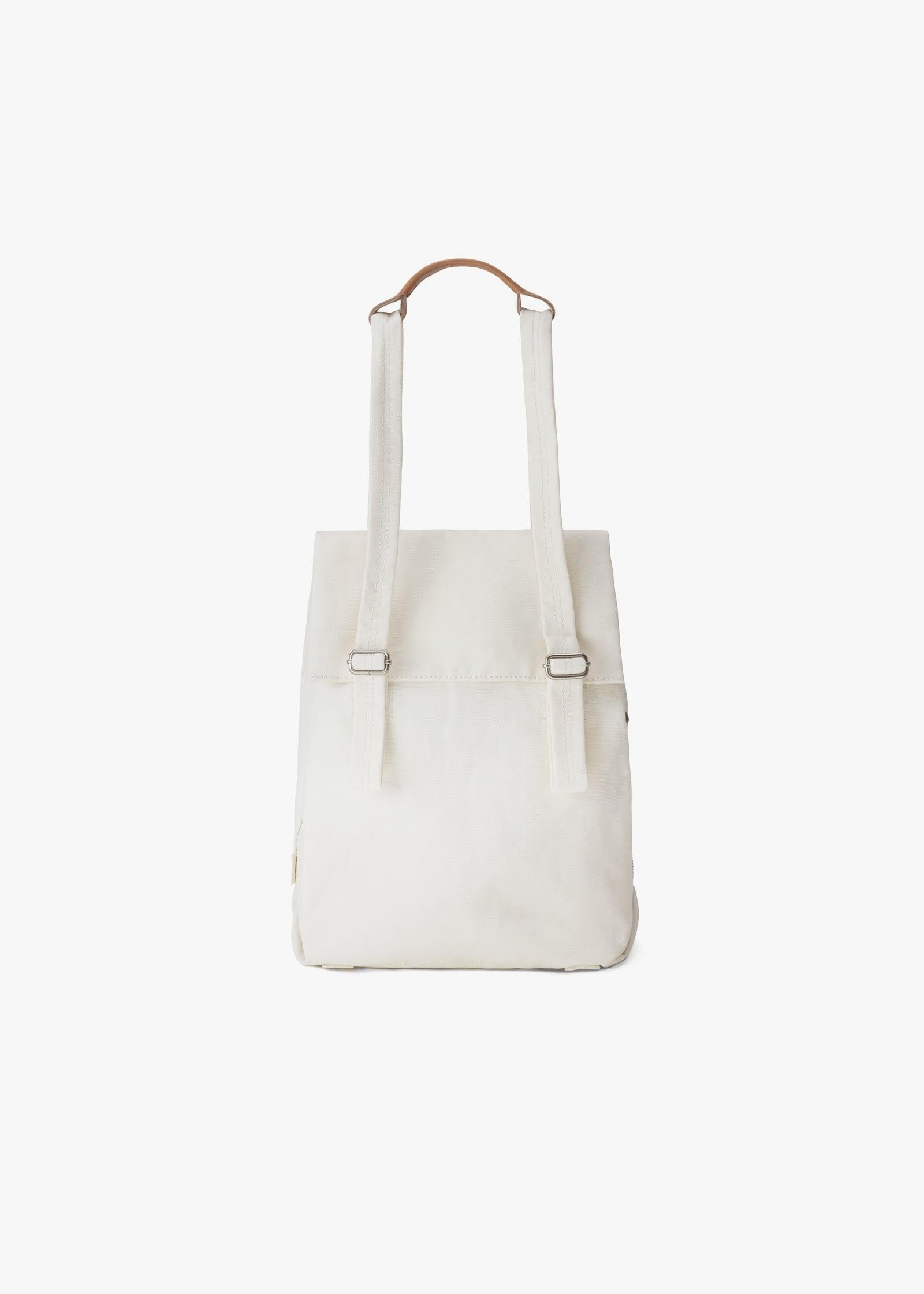 Flap Tote Small – Natural White