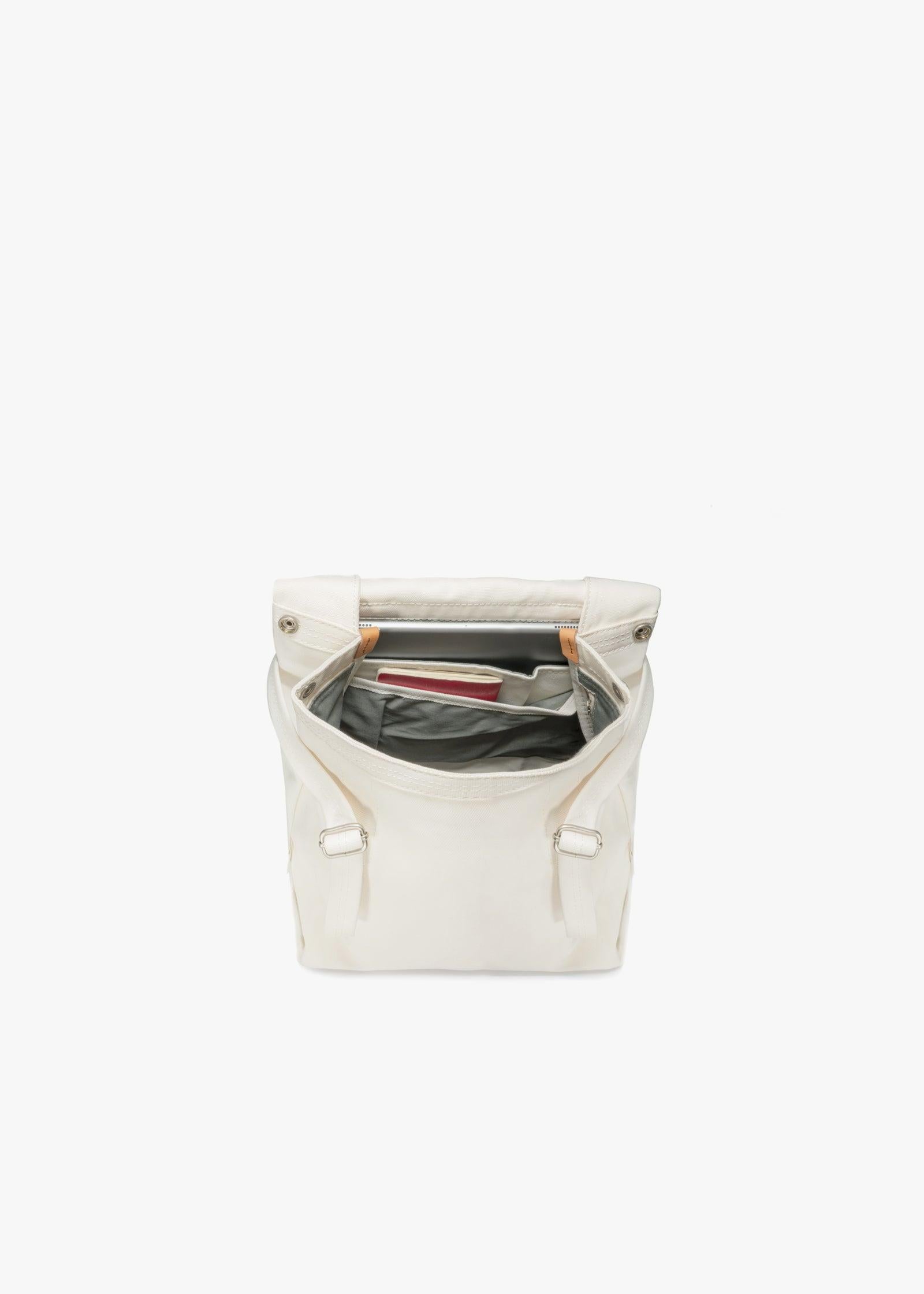 Flap Tote Small – Natural White - QWSTION