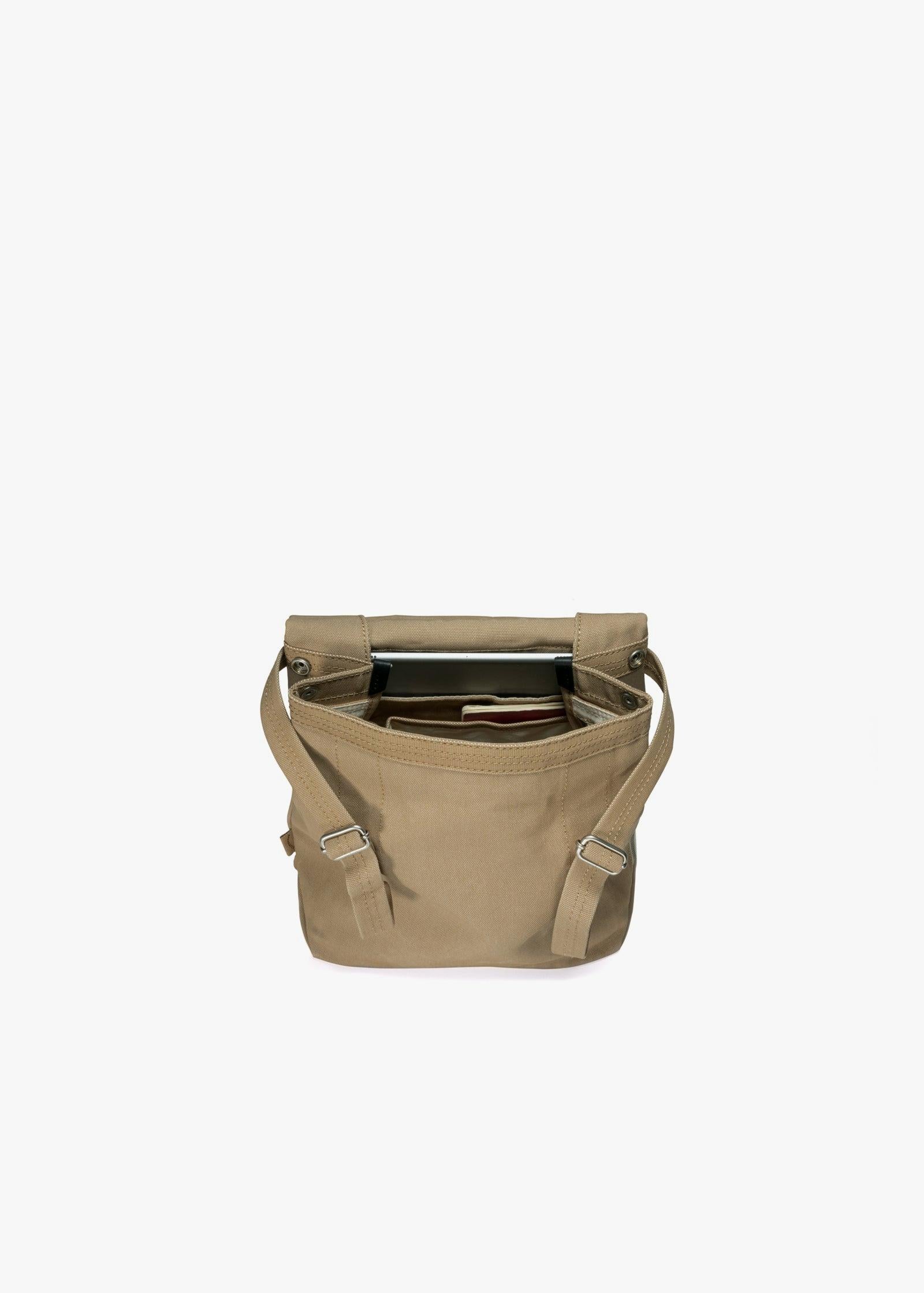 Flap Tote Small – Sand - QWSTION