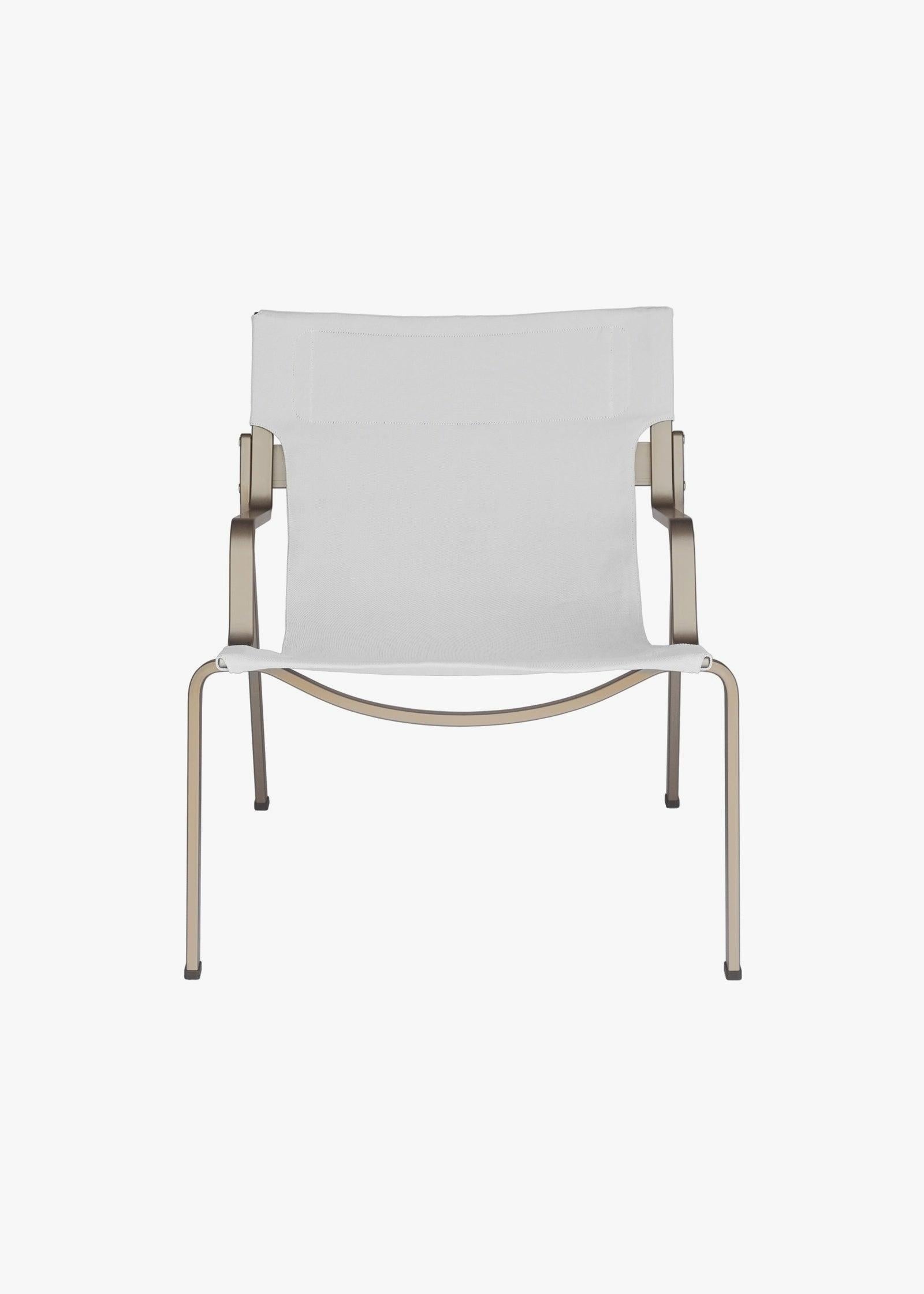 Ensō Lounge Chair – Anodized bronze aluminum / Gravel Bananatex - QWSTION