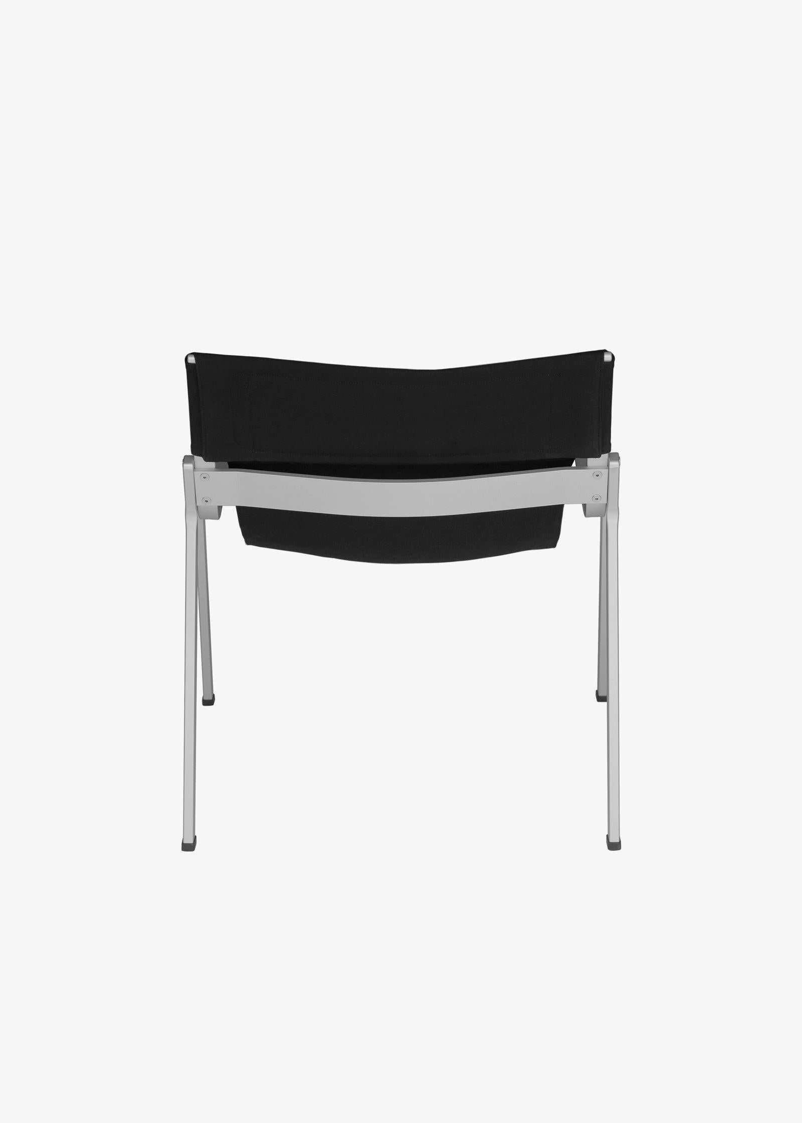 Ensō Lounge Chair – Anodized natural aluminum / Black Bananatex - QWSTION