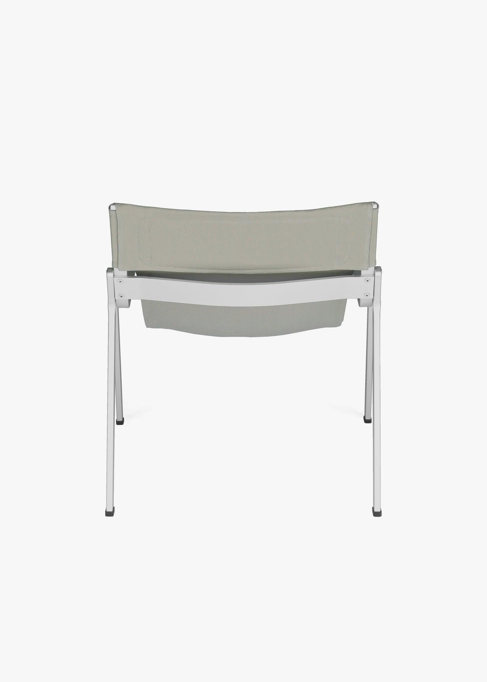 Ensō Lounge Chair – Anodized natural aluminum / Limestone Bananatex - QWSTION