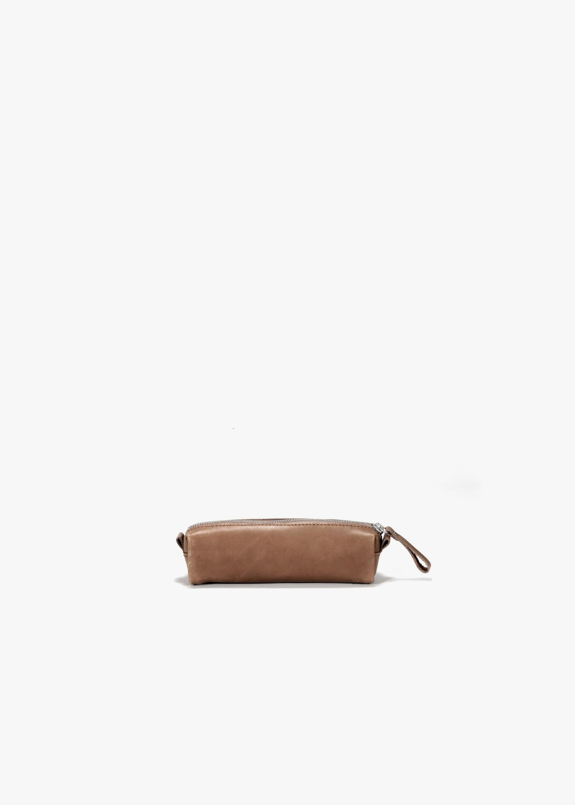 Pencil Pouch – Brown Leather Canvas - QWSTION