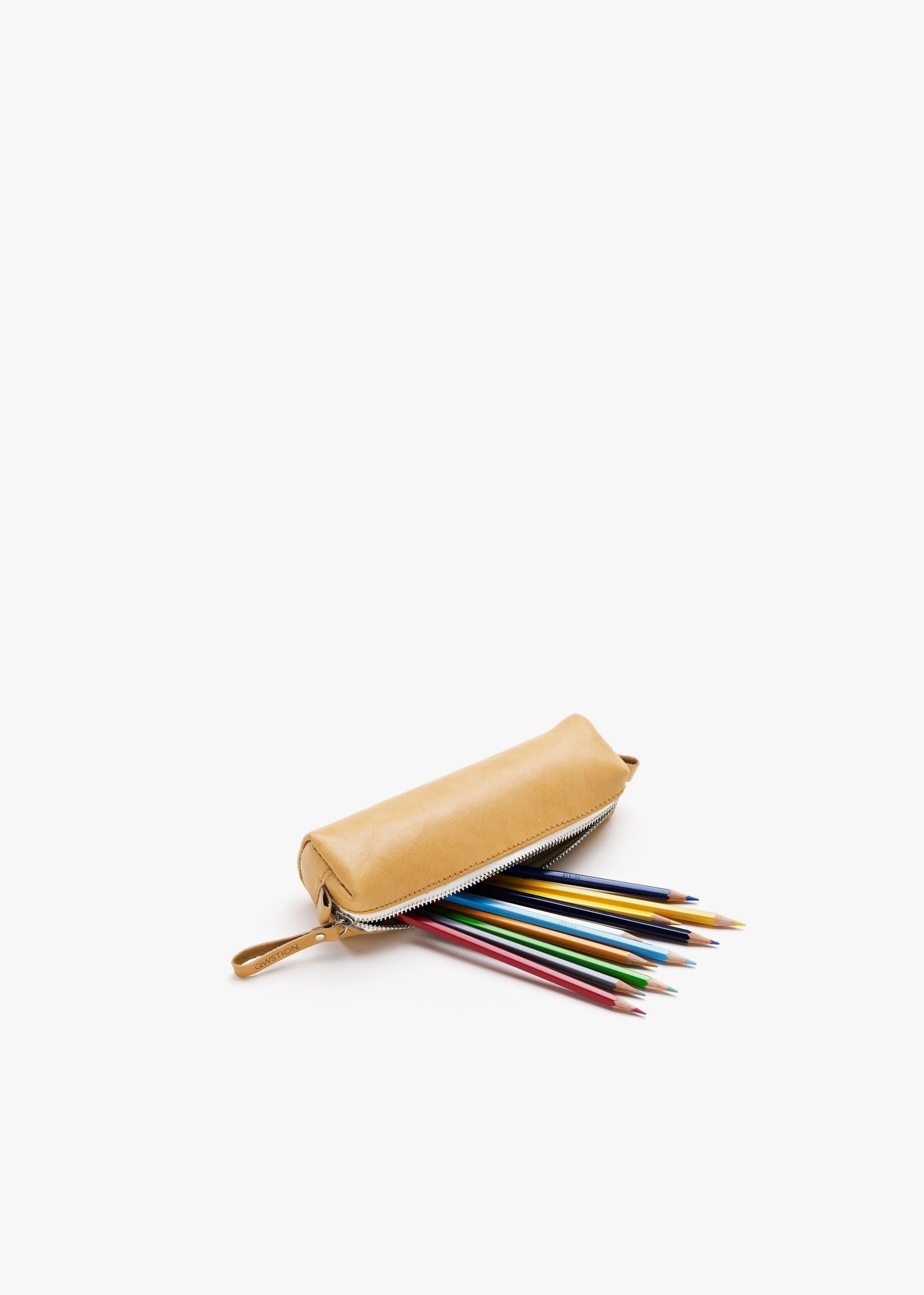 Pencil Pouch – Raw Blend Natural Leather - QWSTION