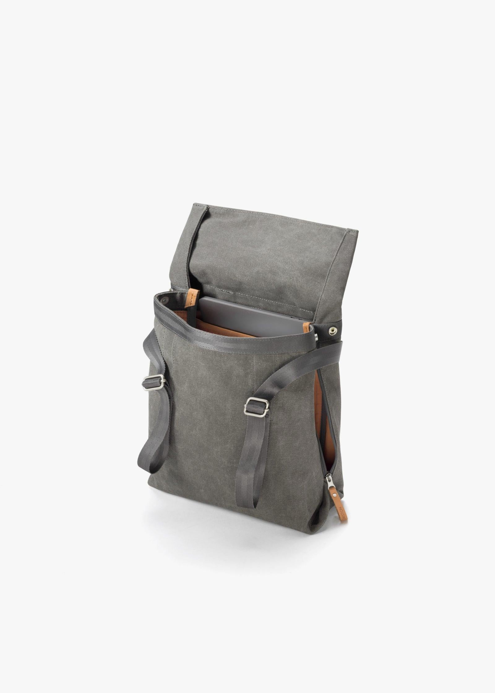 Small Tote – Organic Washed Grey - QWSTION