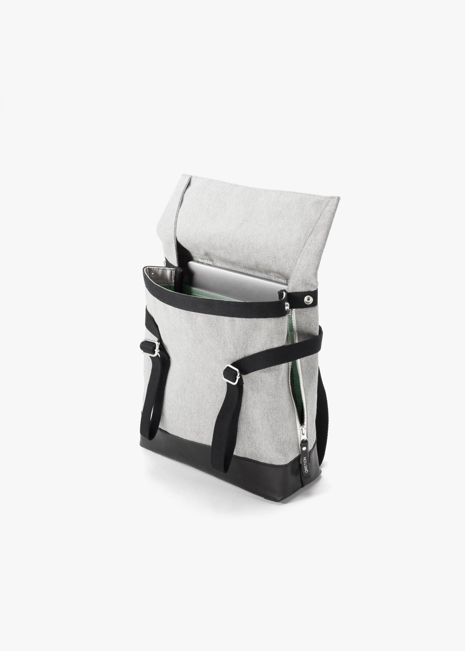 Small Tote – Raw Blend Leather Canvas - QWSTION
