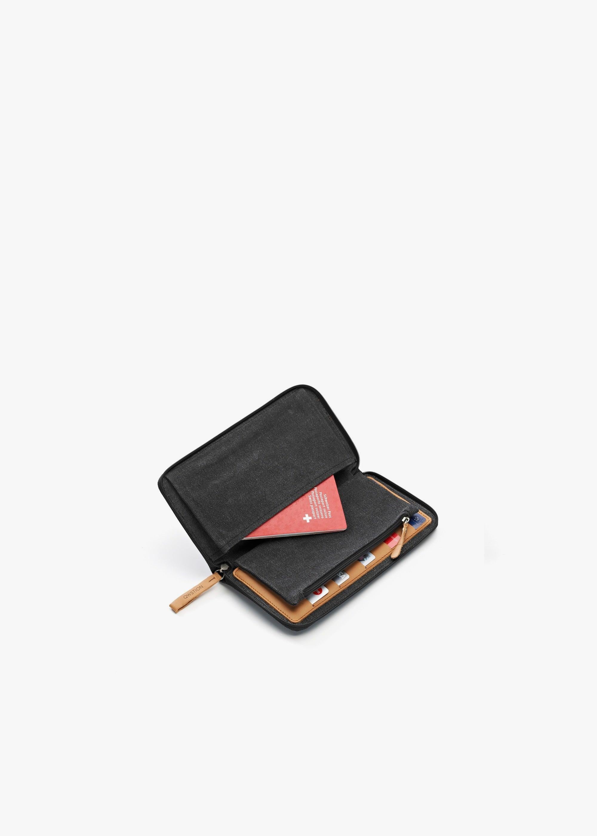 Travel Wallet – Washed Black - QWSTION