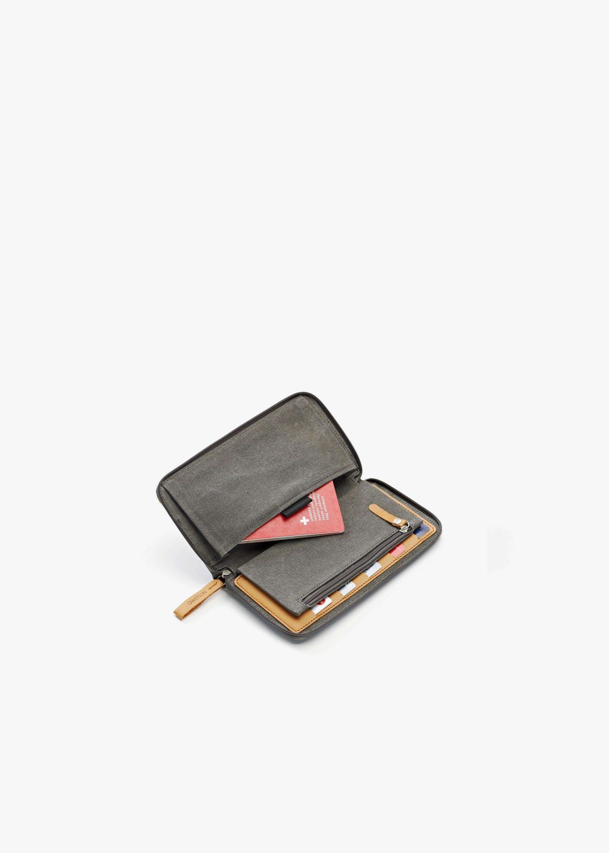 Travel Wallet – Washed Grey - QWSTION