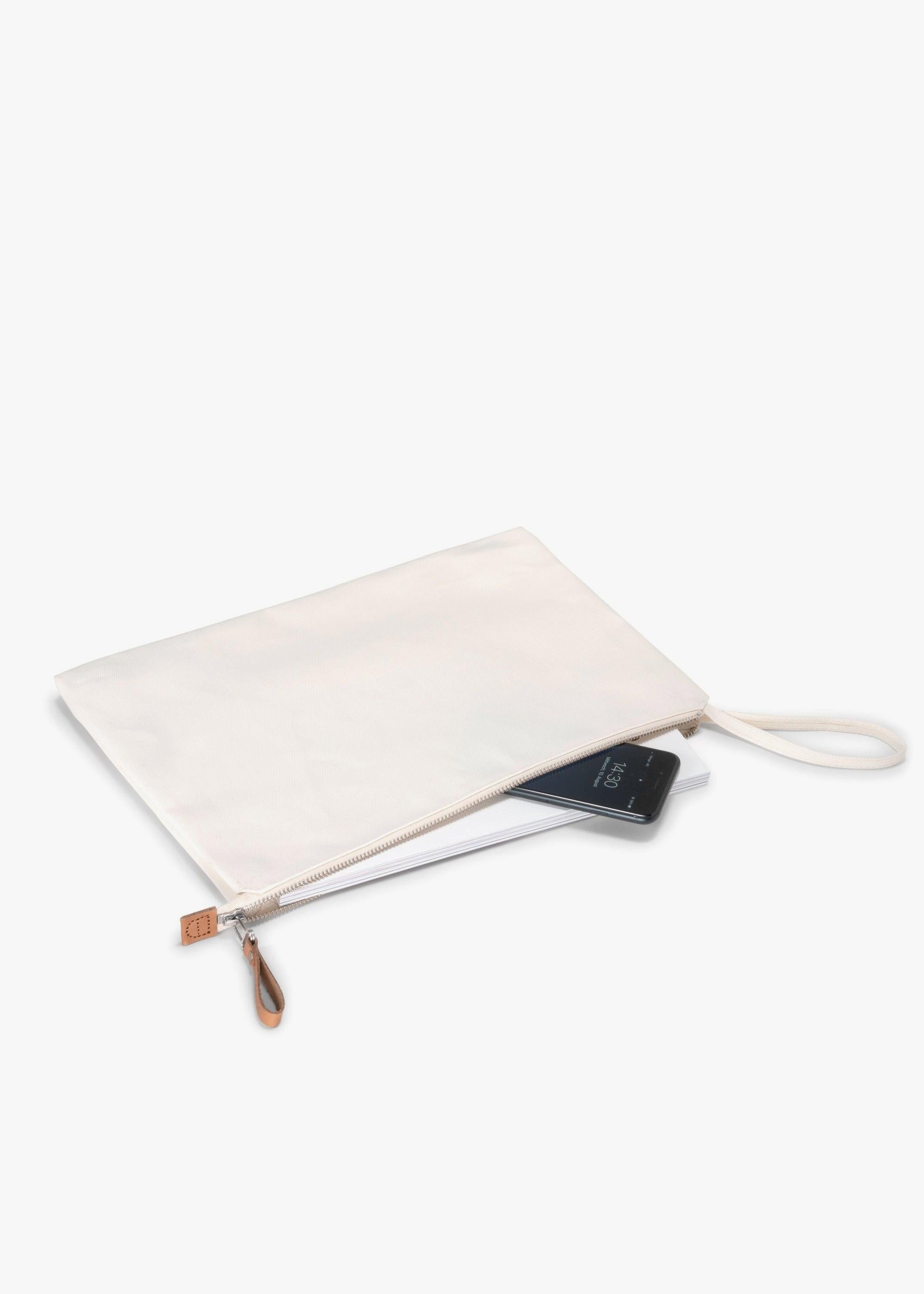 Bananatex Zip Pouch Large – Natural White - QWSTION