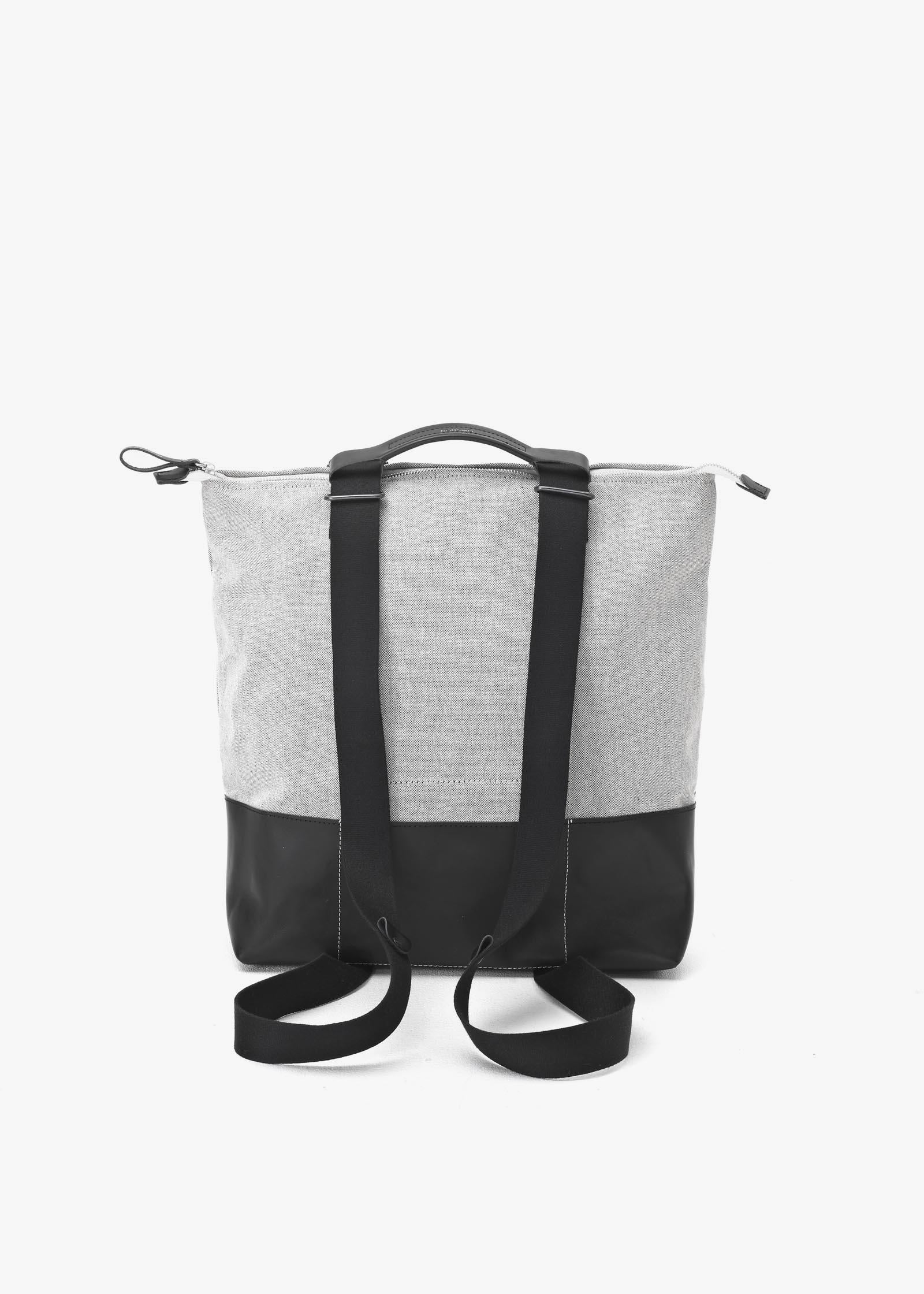 Simple Zipshopper – Raw Blend Leather Canvas - QWSTION