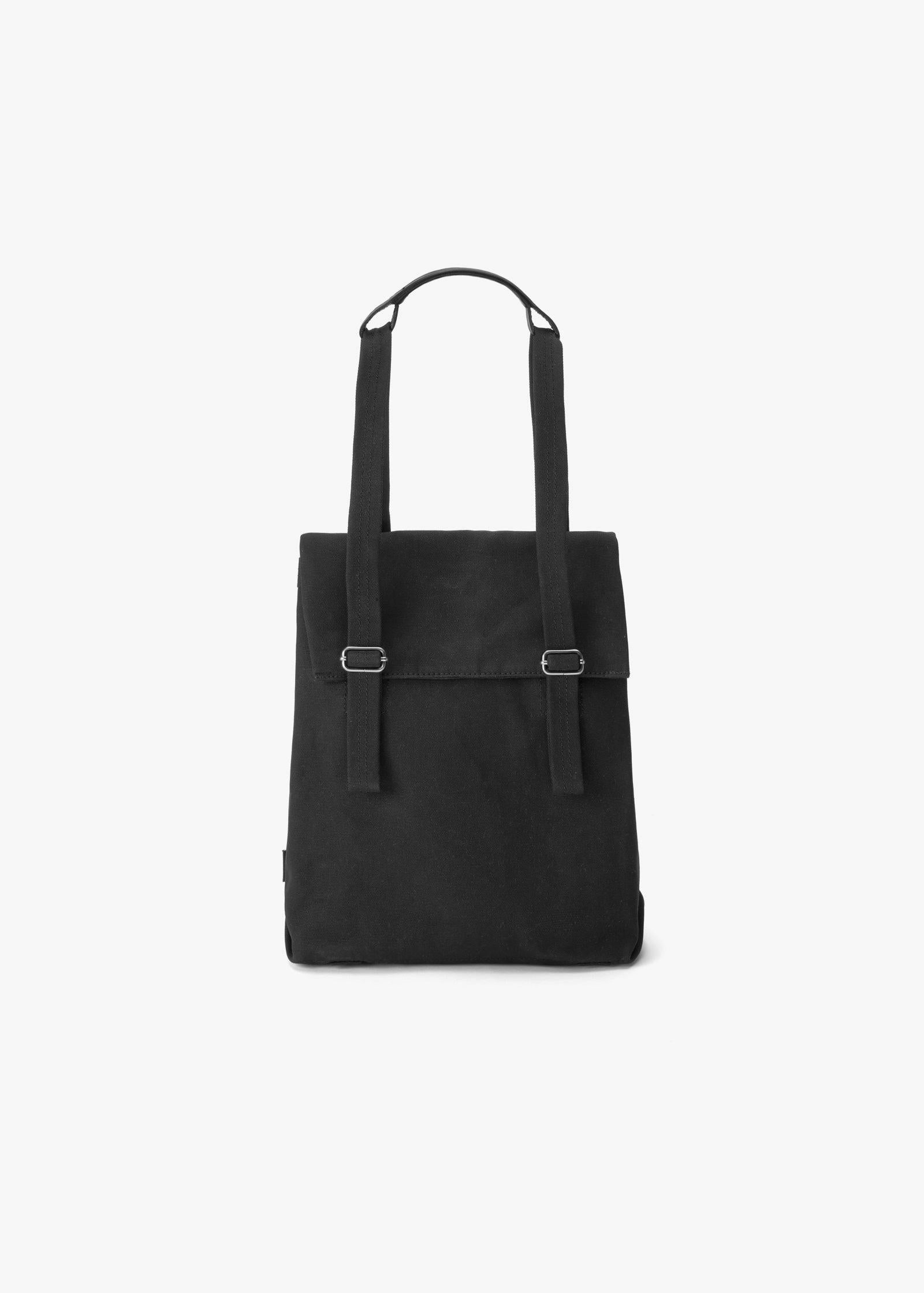 Flap Tote Small – All Black - QWSTION