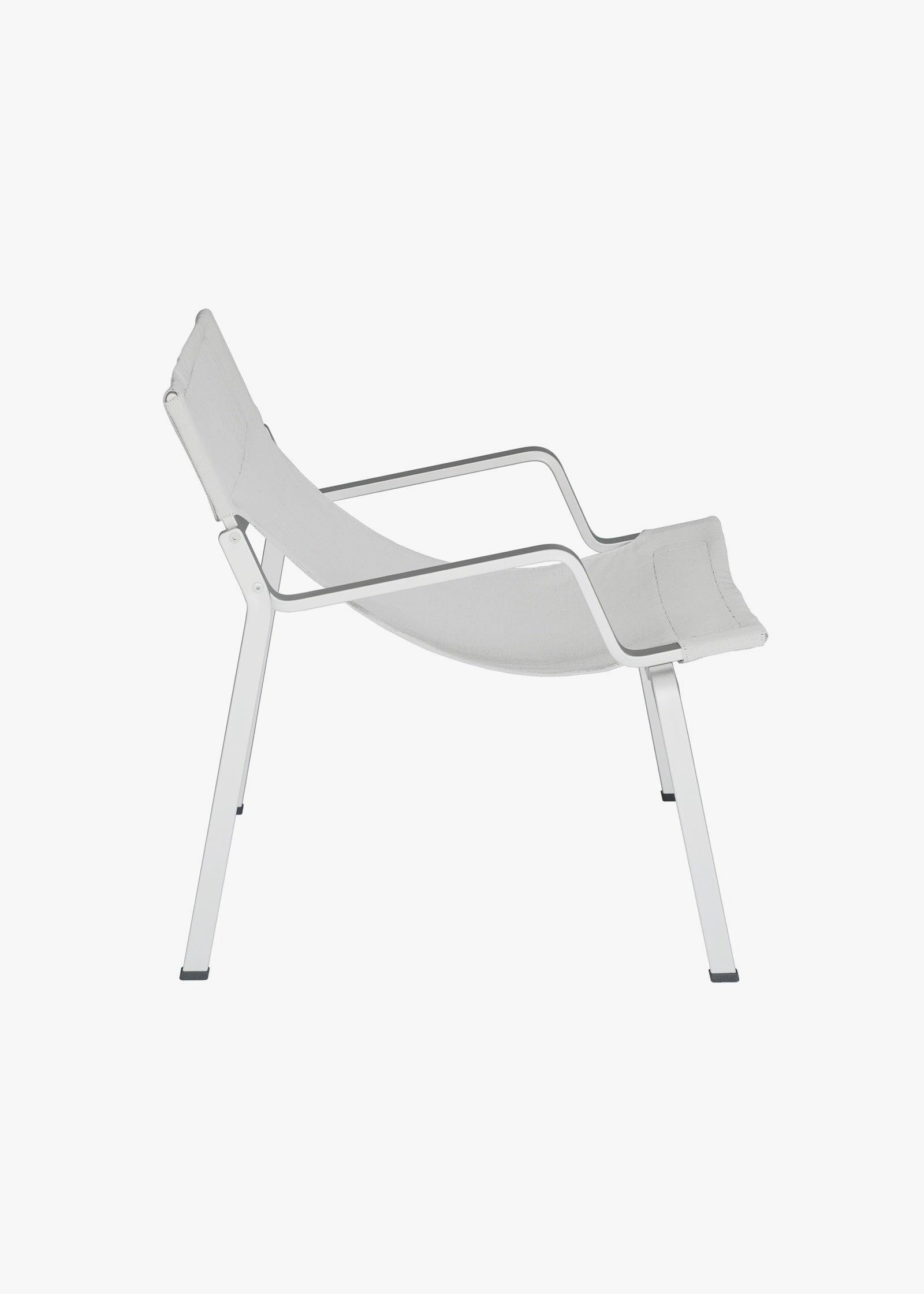 Ensō Lounge Chair – Anodized natural aluminum / Gravel Bananatex - QWSTION