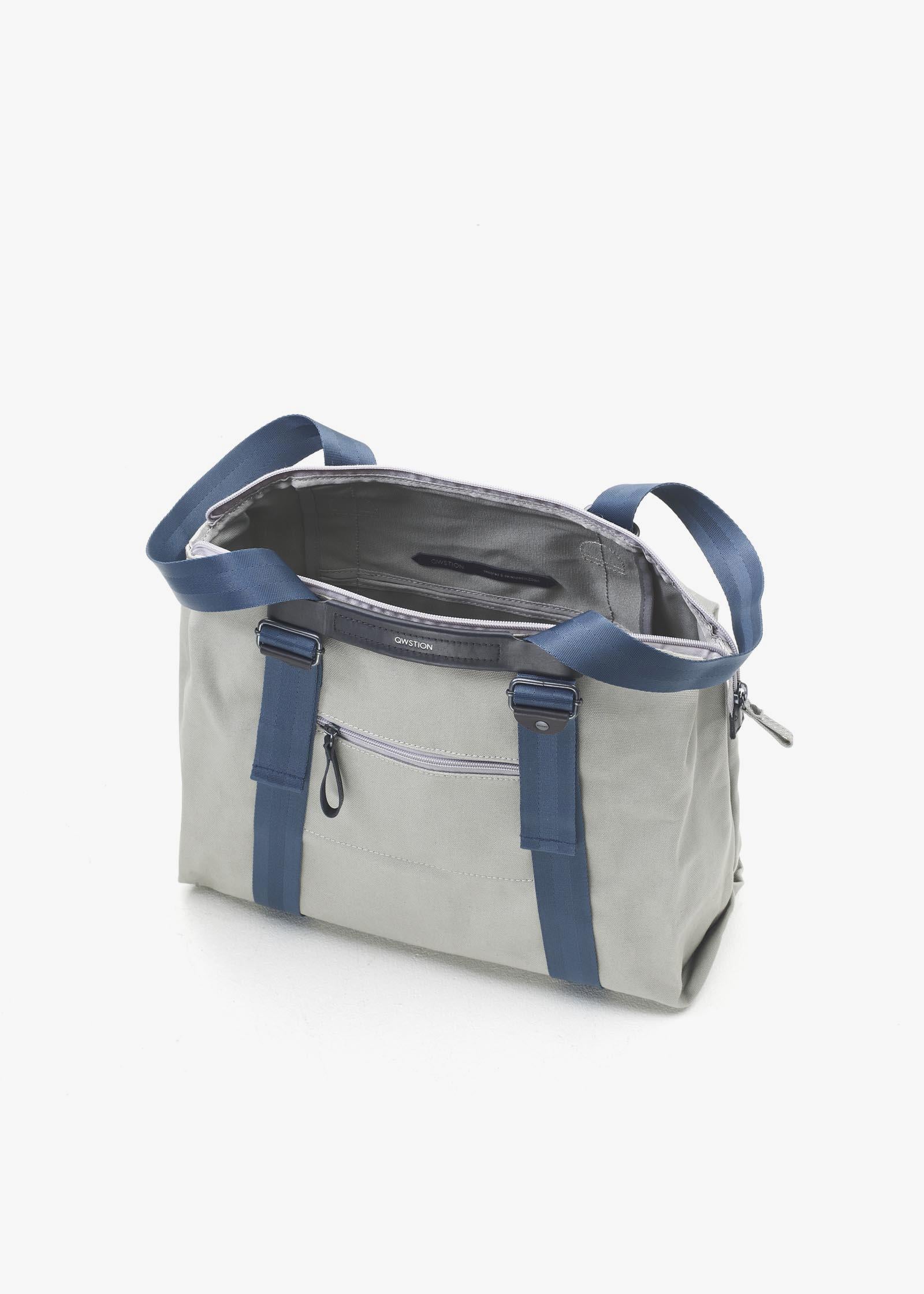 Simple Ziptote – Organic Light Grey - QWSTION