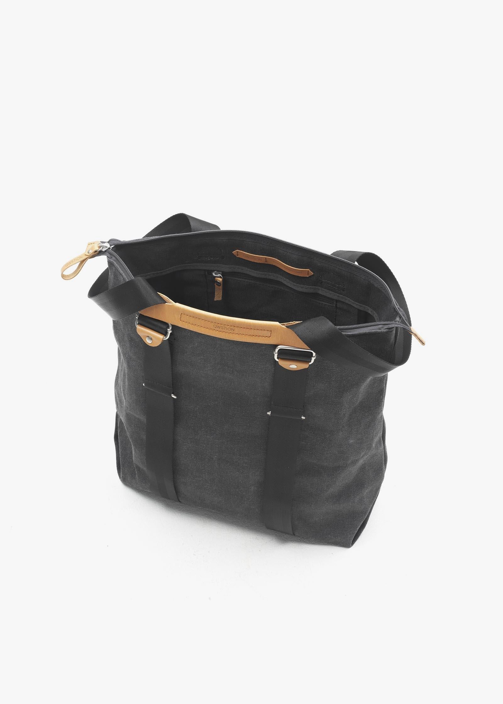 Simple Zipshopper – Washed Black - QWSTION