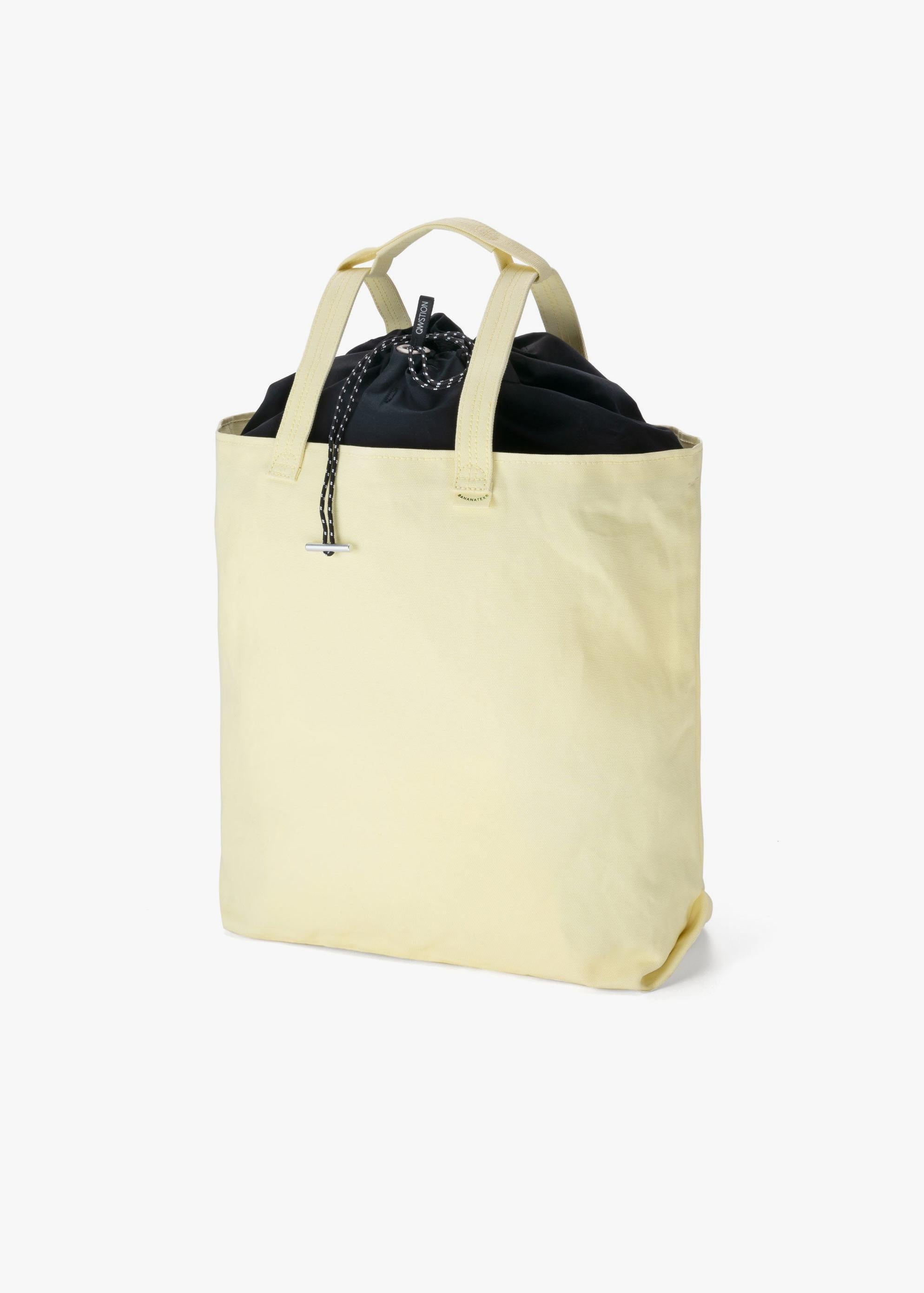 Bananatex Tote Bag Large – Pale Yellow / Raven - QWSTION