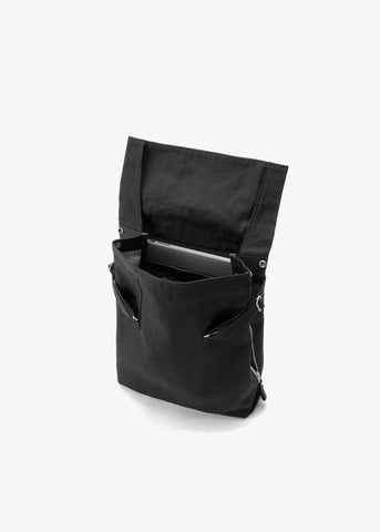 Flap Tote Medium – All Black