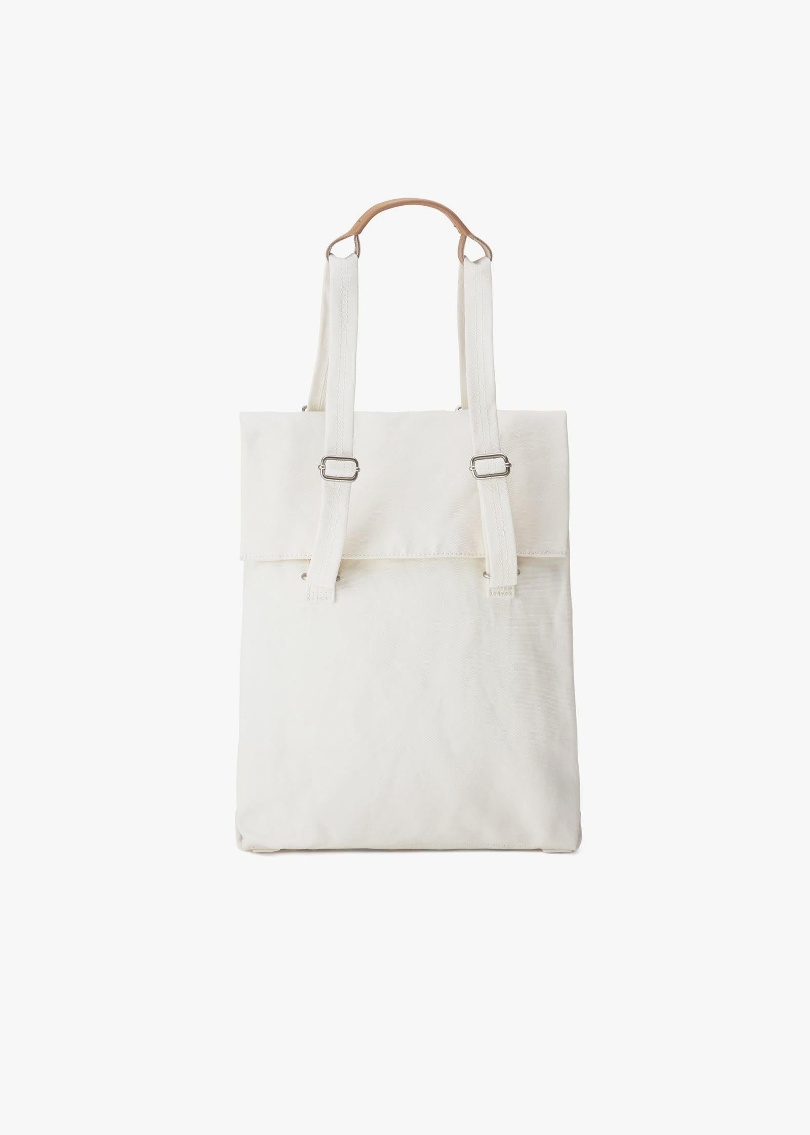 Flap Tote Medium – Natural White - QWSTION