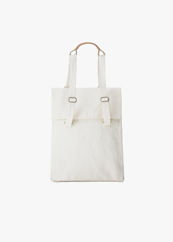 Flap Tote Medium – Natural White