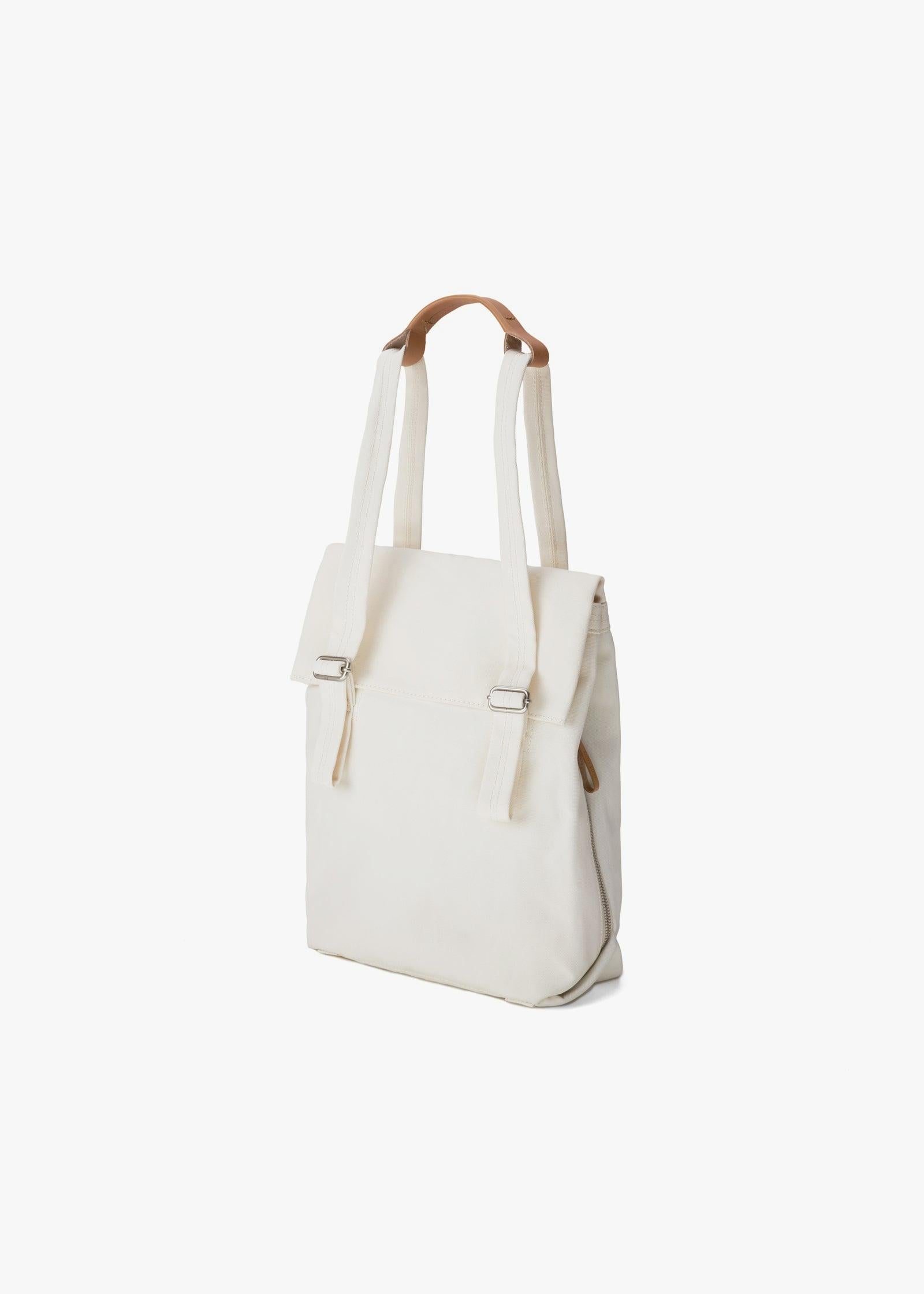 Flap Tote Small – Natural White - QWSTION