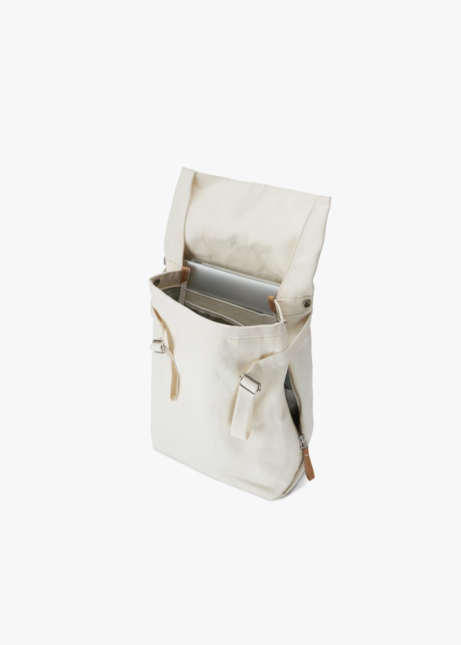 Flap Tote Small – Natural White