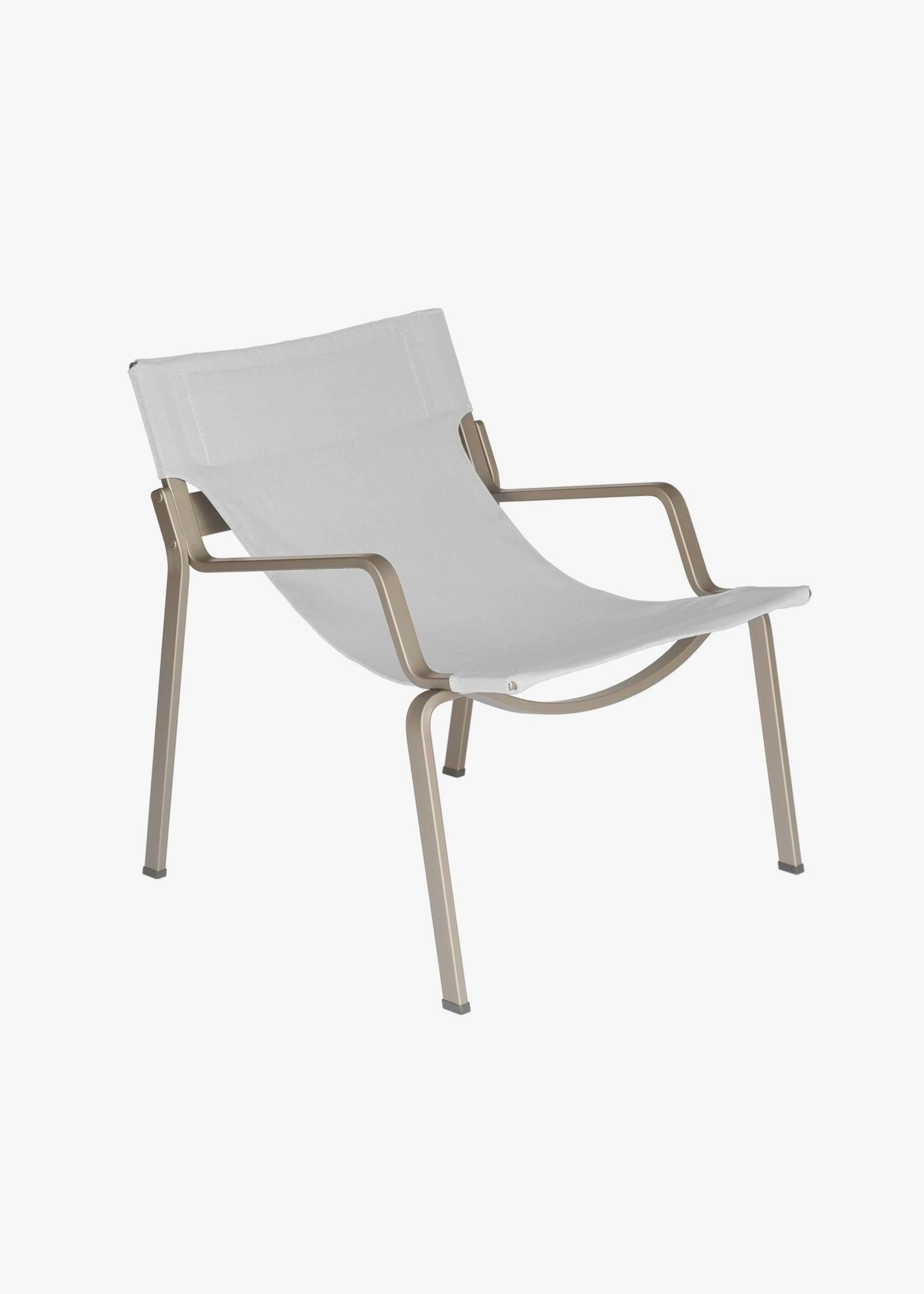 Ensō Lounge Chair – Anodized bronze aluminum / Gravel Bananatex