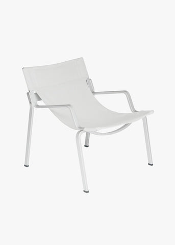 Ensō Lounge Chair – Anodized natural aluminum / Gravel Bananatex