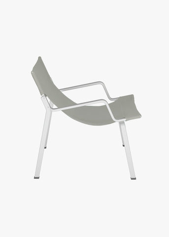 Ensō Lounge Chair – Anodized natural aluminum / Limestone Bananatex