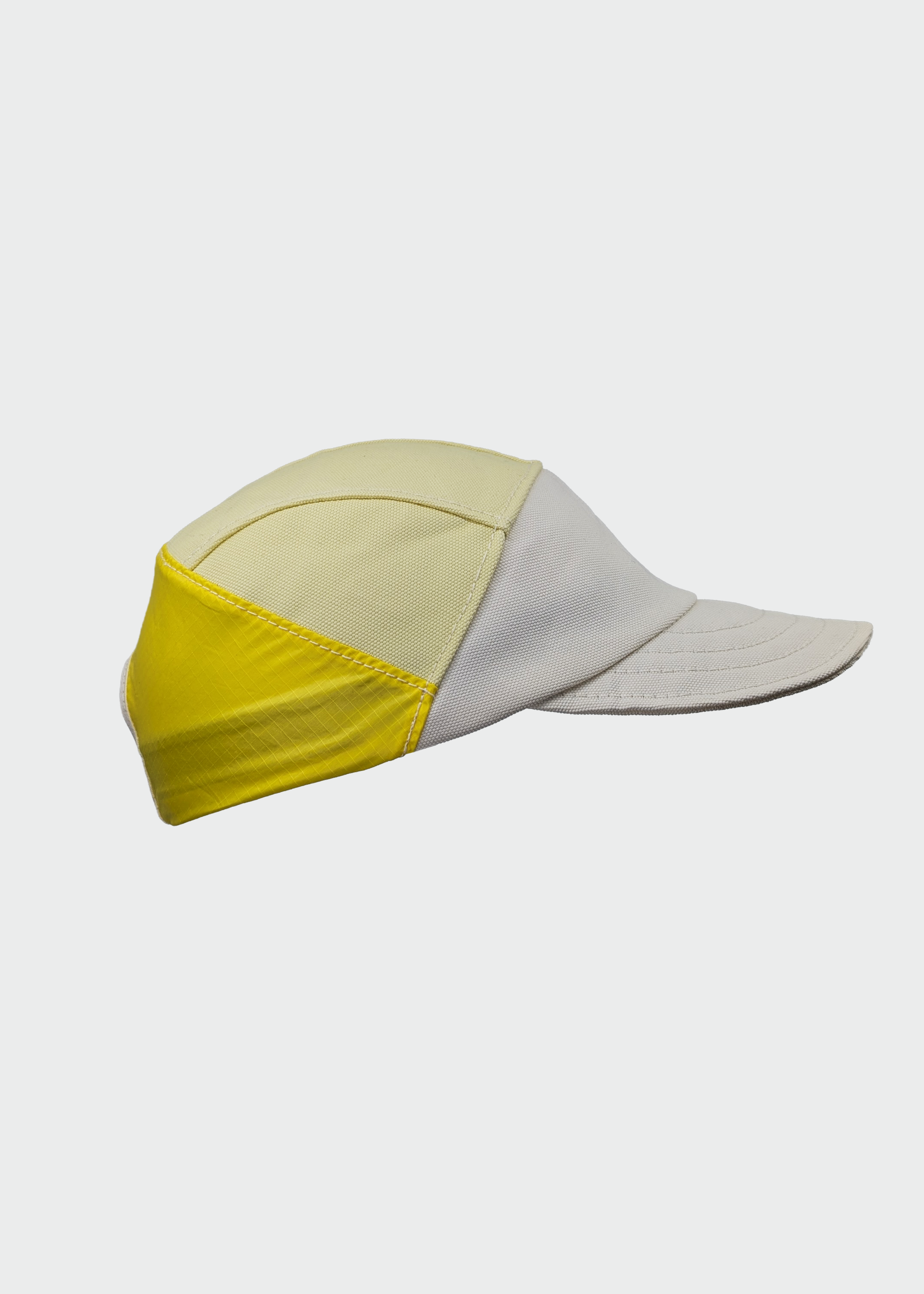 QWSTION + Akla Cap No 17 (UNIQUE PIECE) Natural White/Pale Yellow/Lemon onesize