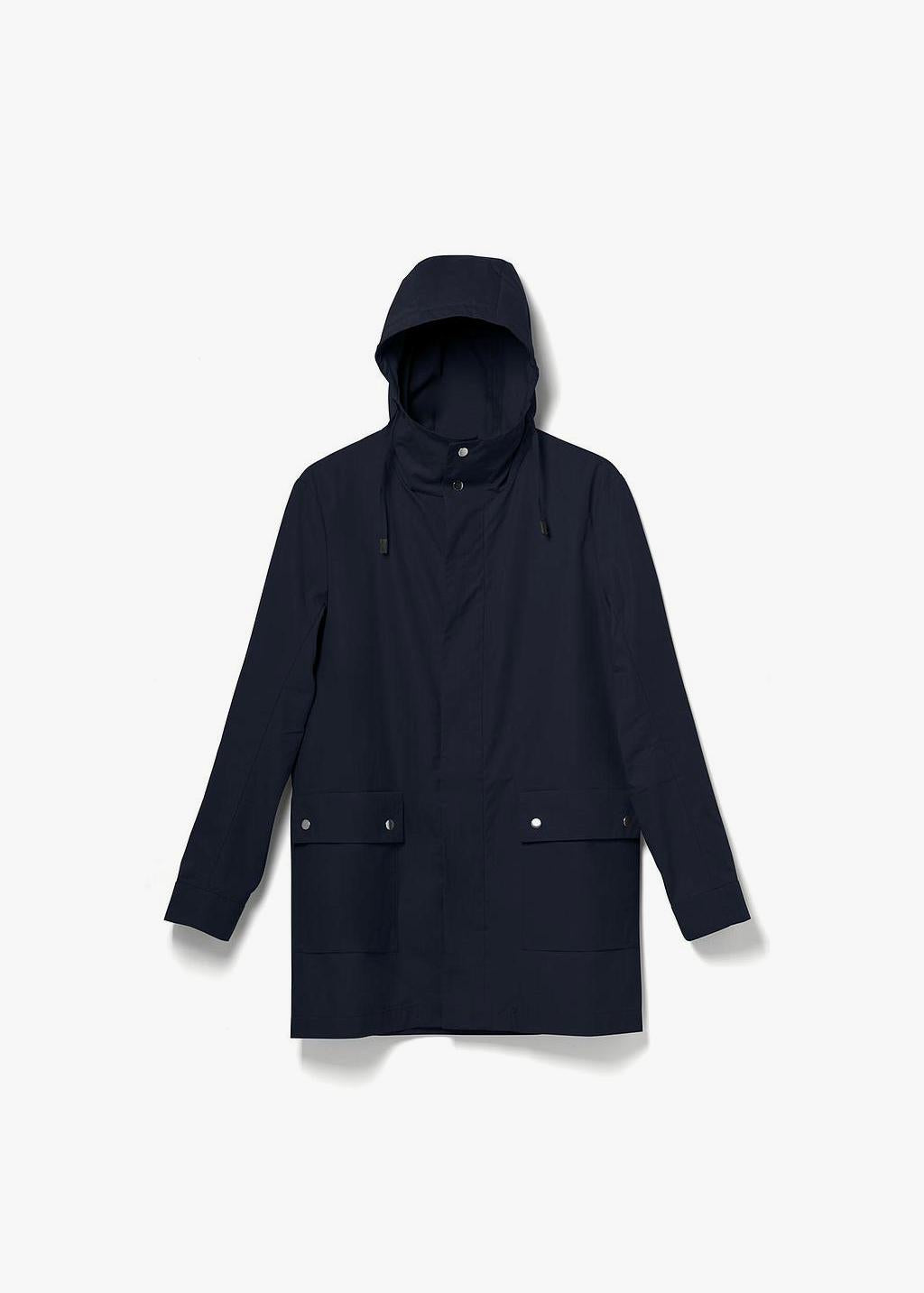 All Weather Coat – Organic Navy S - QWSTION