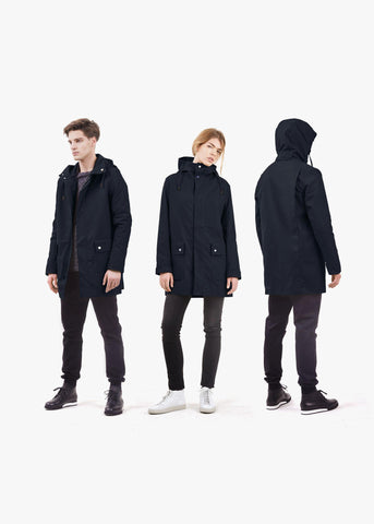 All Weather Coat – Organic Navy XS