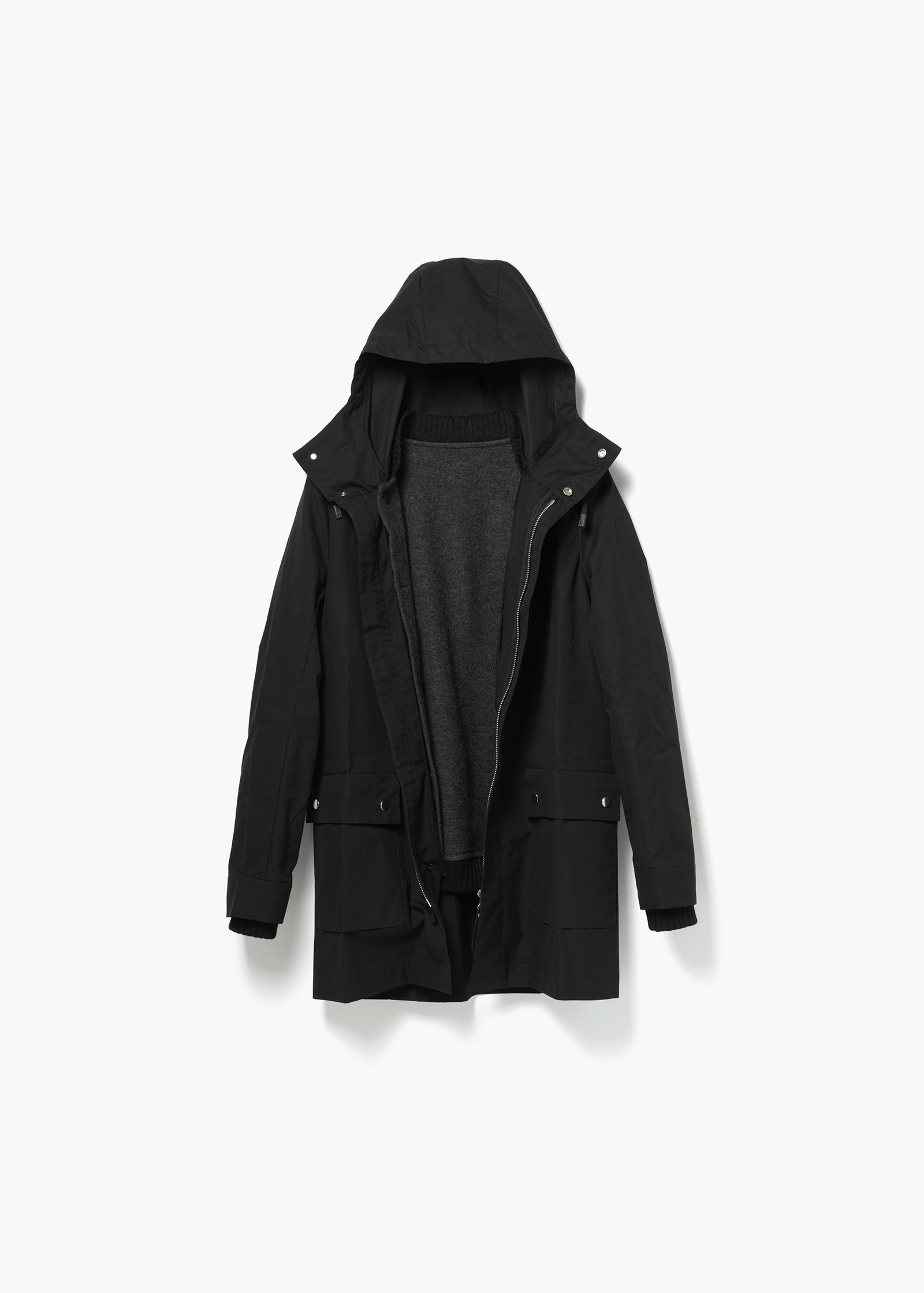 All Weather Coat – Organic Black S - QWSTION