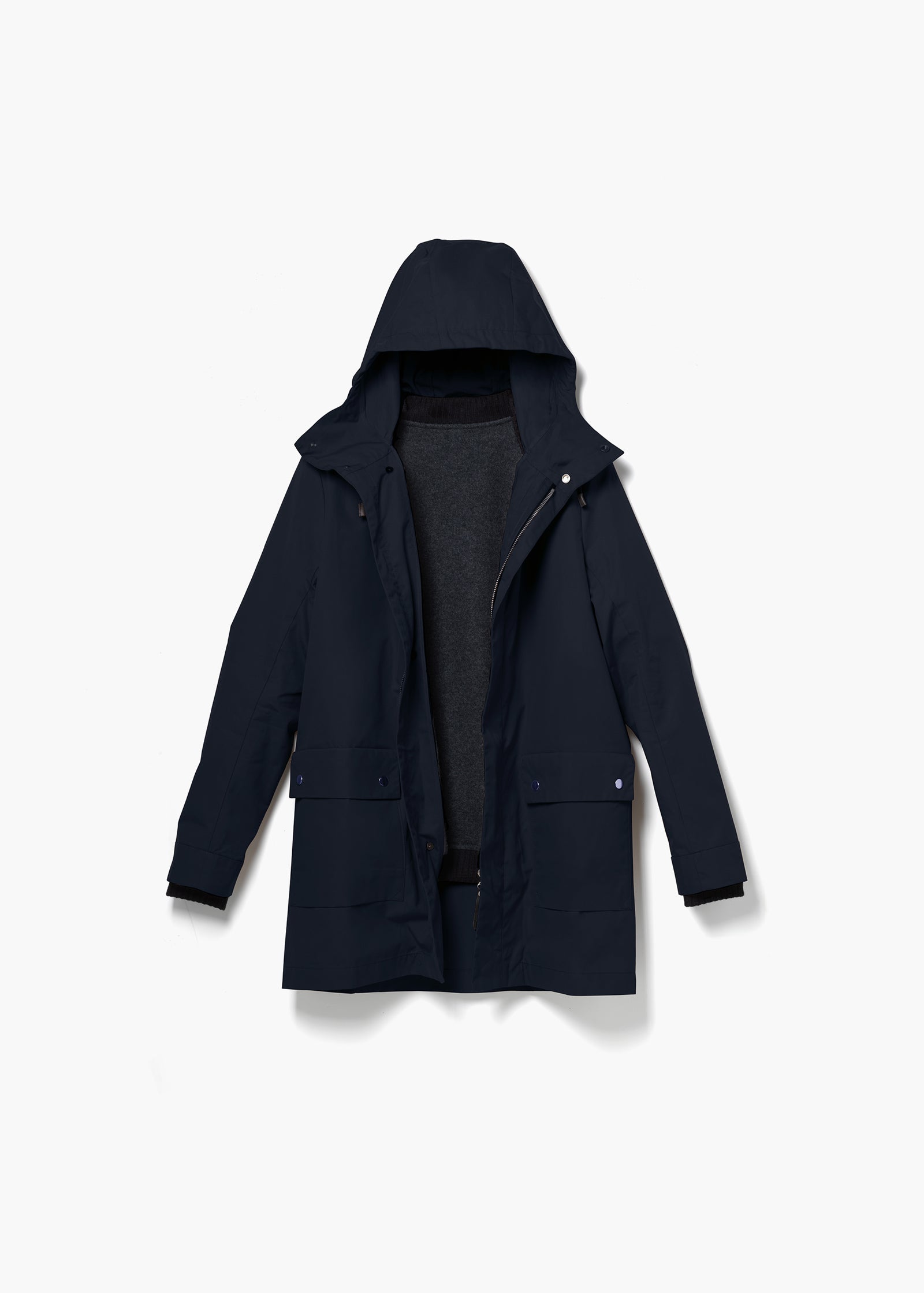 All Weather Coat – Organic Navy XS - QWSTION