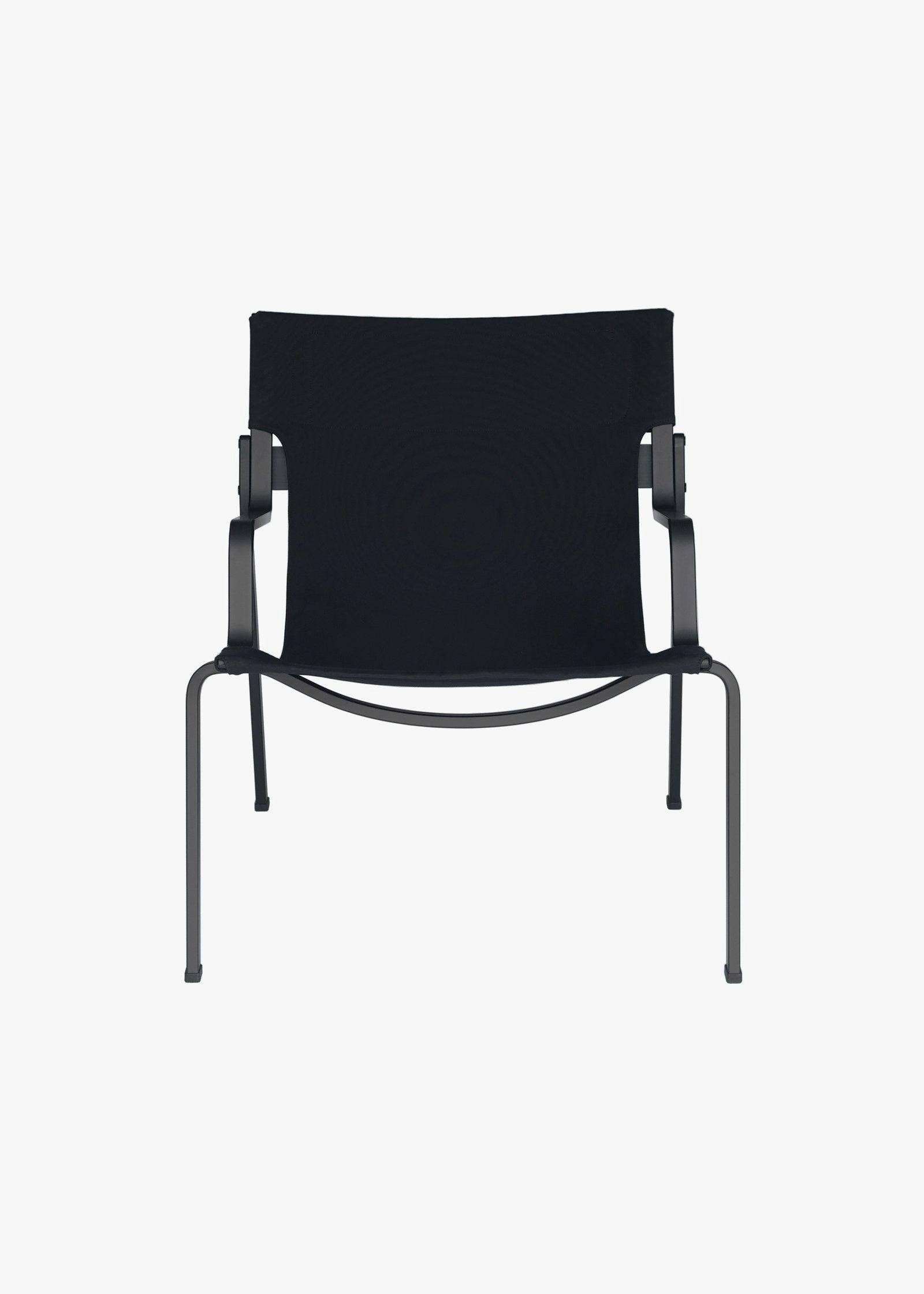 Ensō Lounge Chair – Anodized black aluminum / Black Bananatex - QWSTION