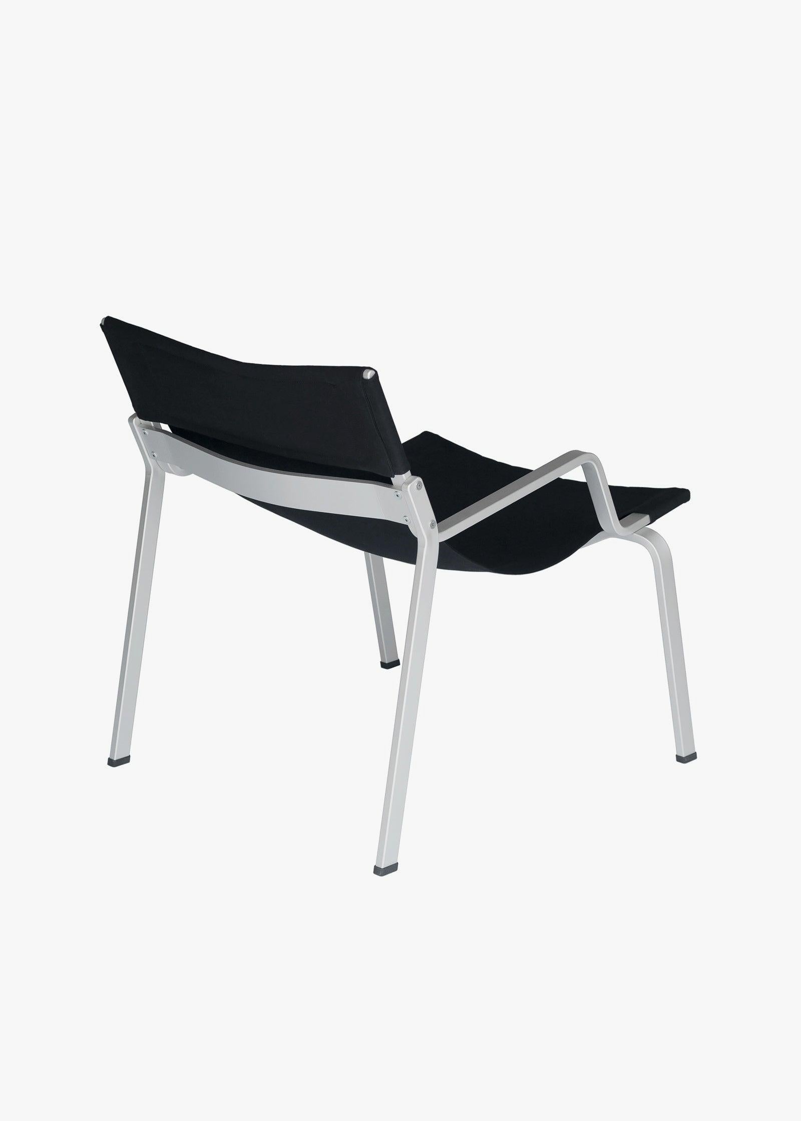 Ensō Lounge Chair – Anodized natural aluminum / Black Bananatex - QWSTION