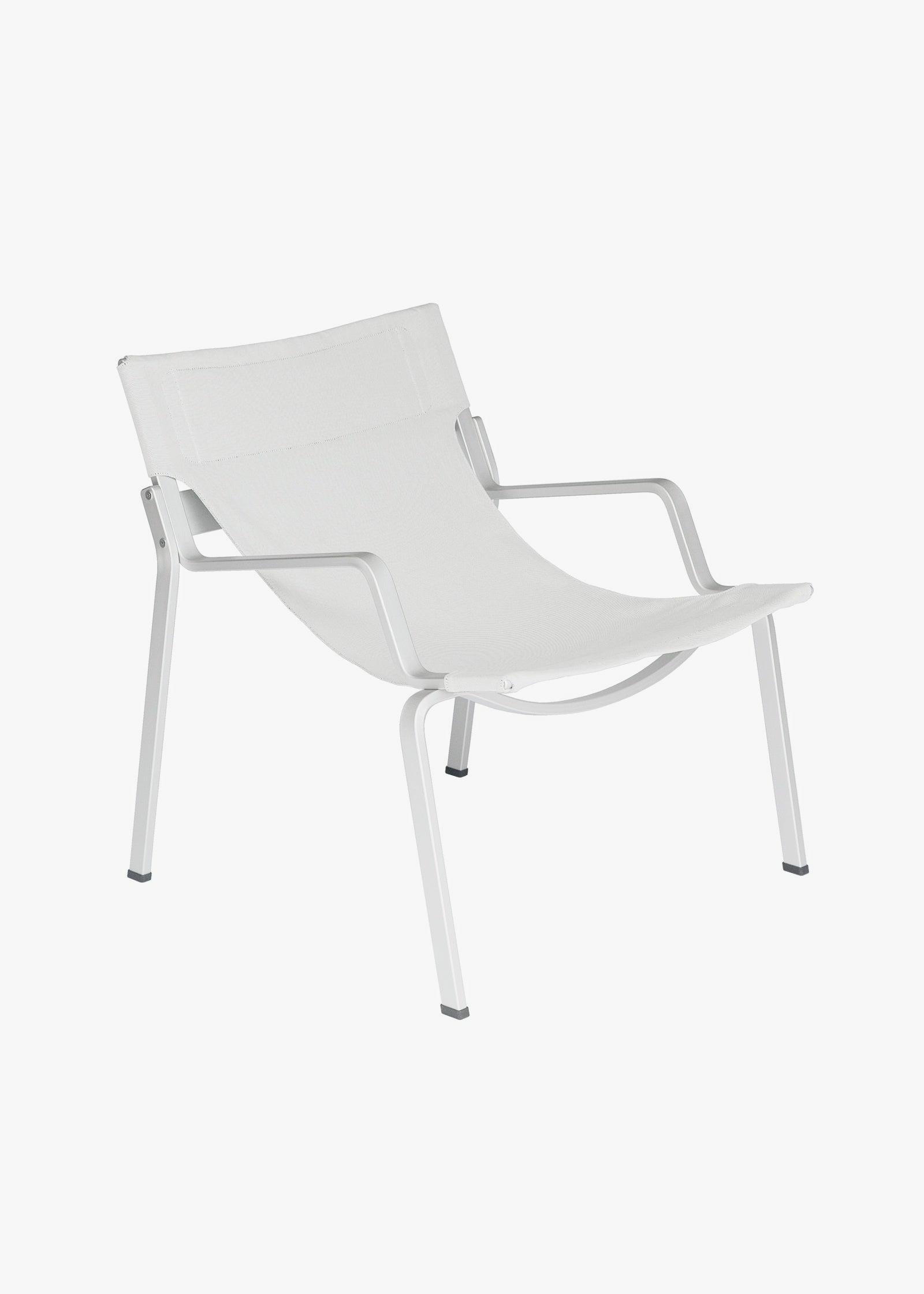 Ensō Lounge Chair – Anodized natural aluminum / Gravel Bananatex - QWSTION