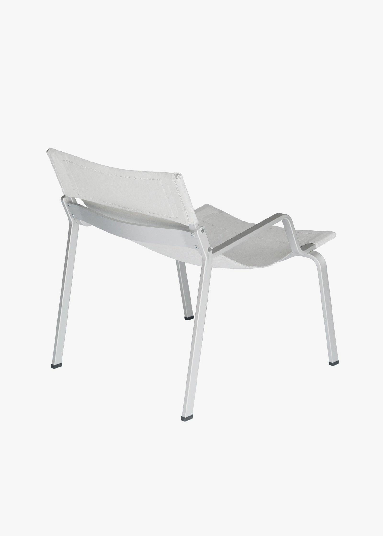 Ensō Lounge Chair – Anodized natural aluminum / Gravel Bananatex - QWSTION