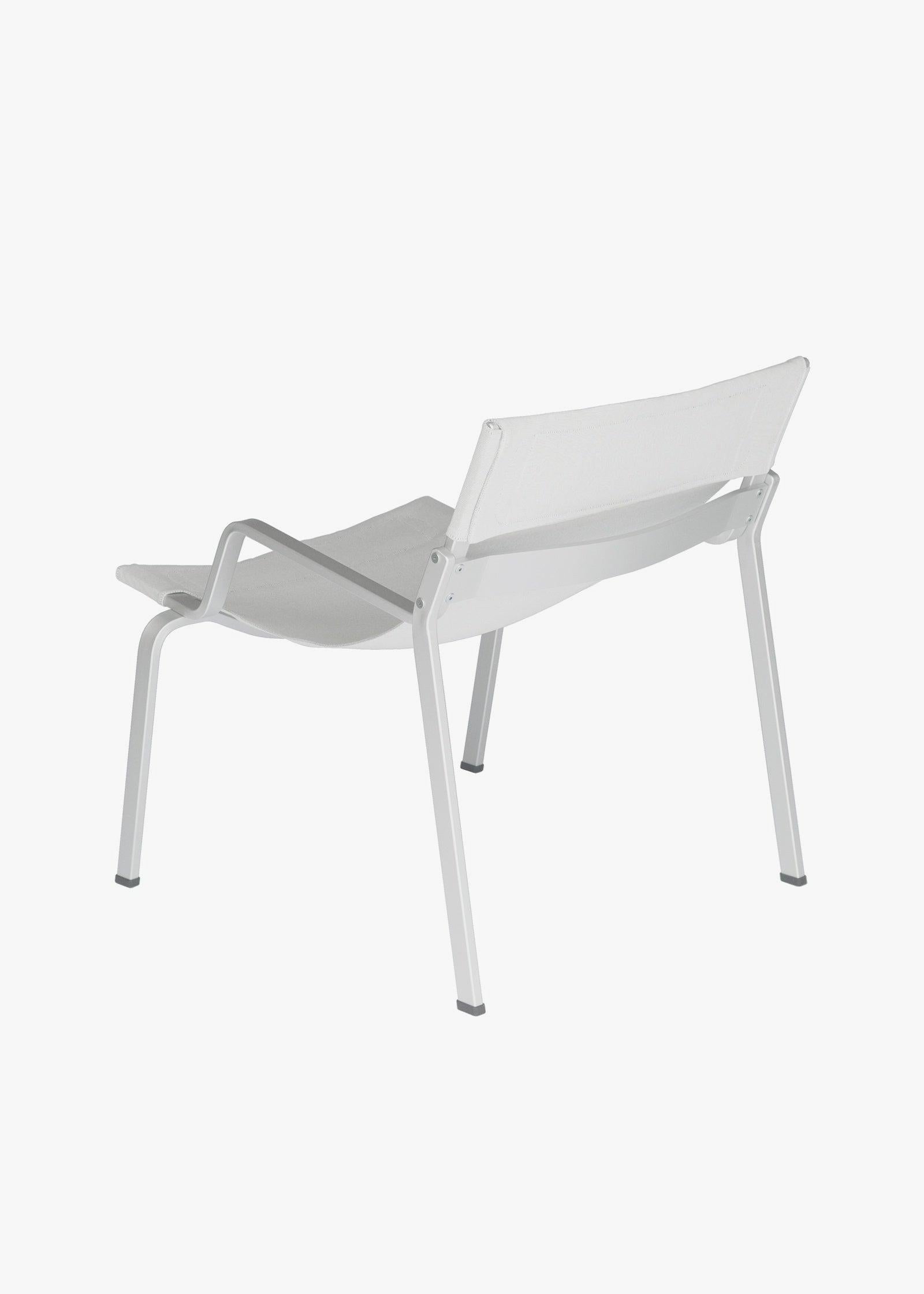 Ensō Lounge Chair – Anodized natural aluminum / Gravel Bananatex - QWSTION