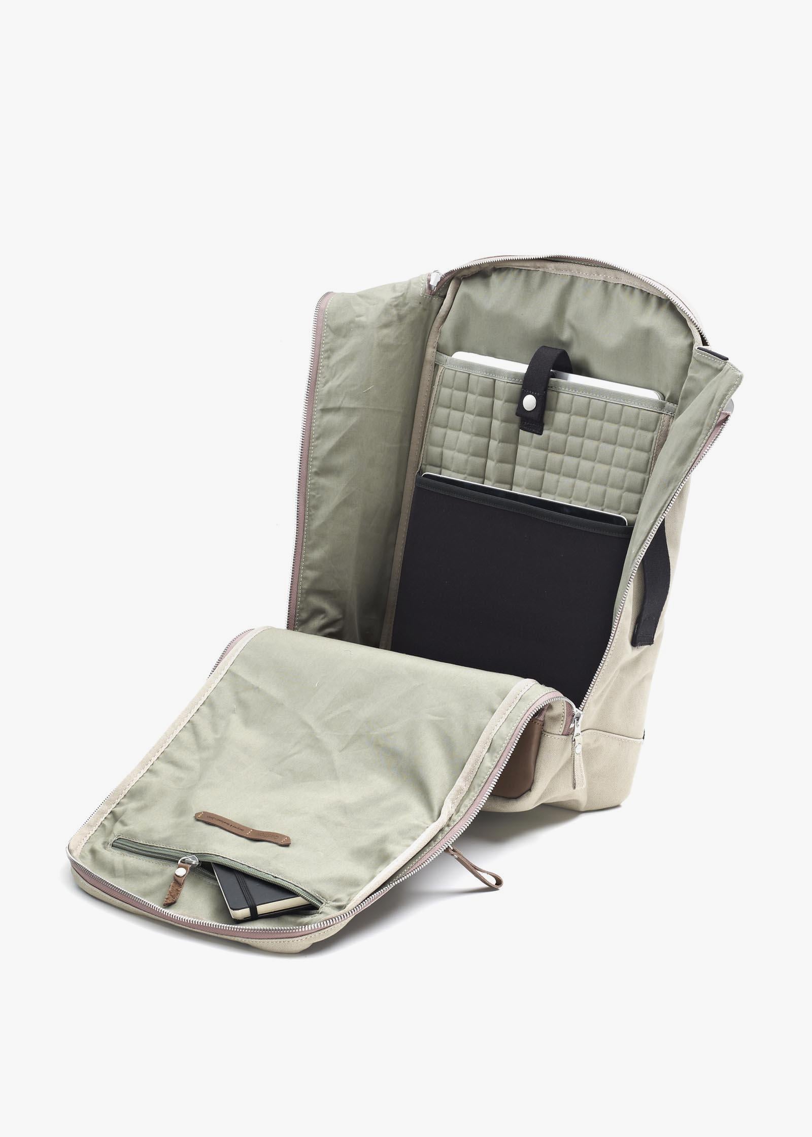 Backpack – Brown Leather Canvas - QWSTION