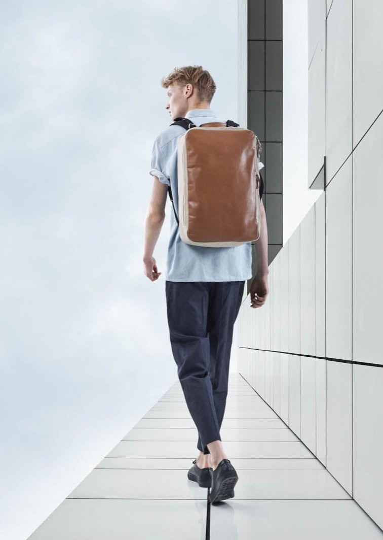 Backpack – Brown Leather Canvas - QWSTION