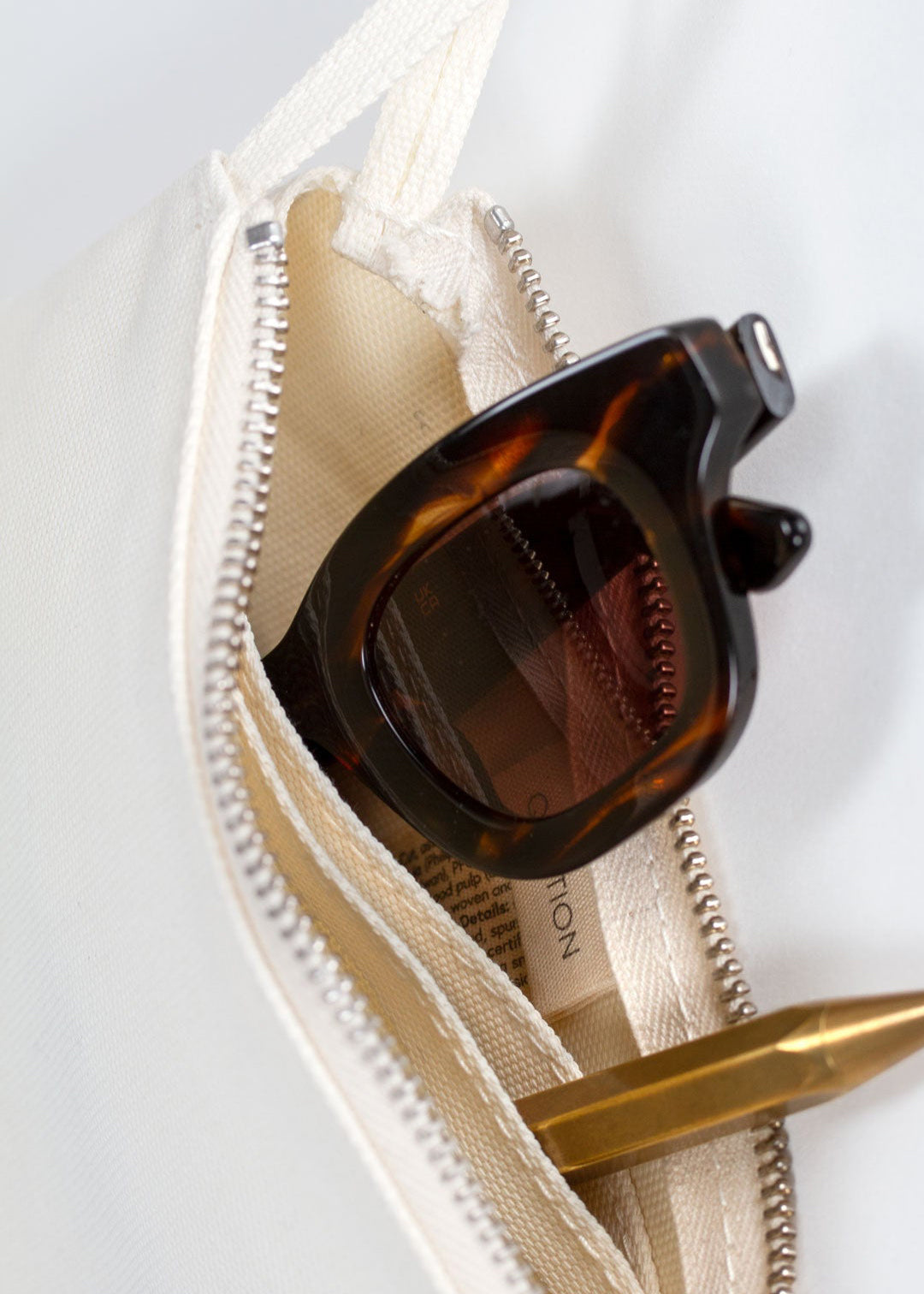 Bananatex Zip Pouch Small – Natural White - QWSTION