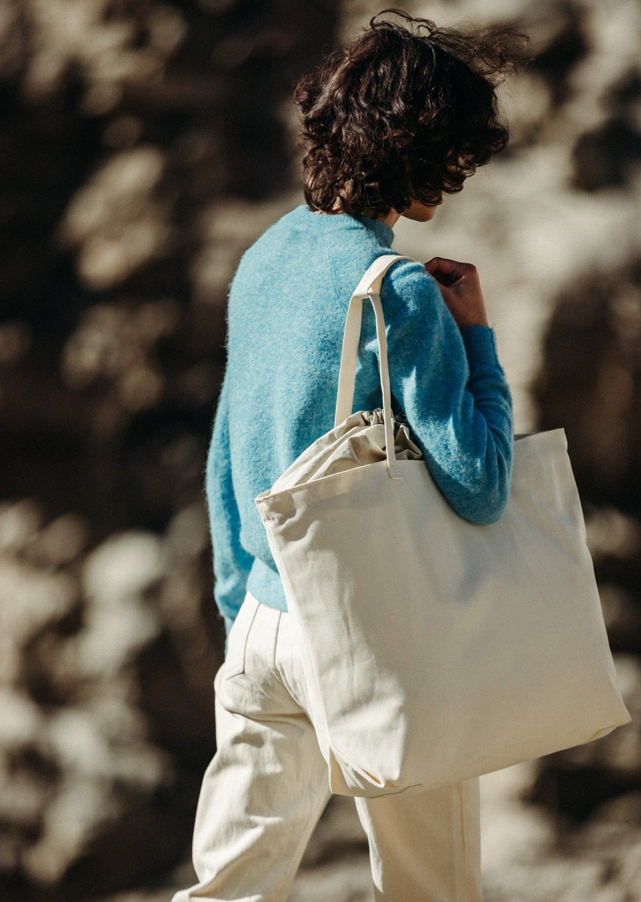 Bananatex Tote Bag XL – Natural White / Desert Hawk - QWSTION