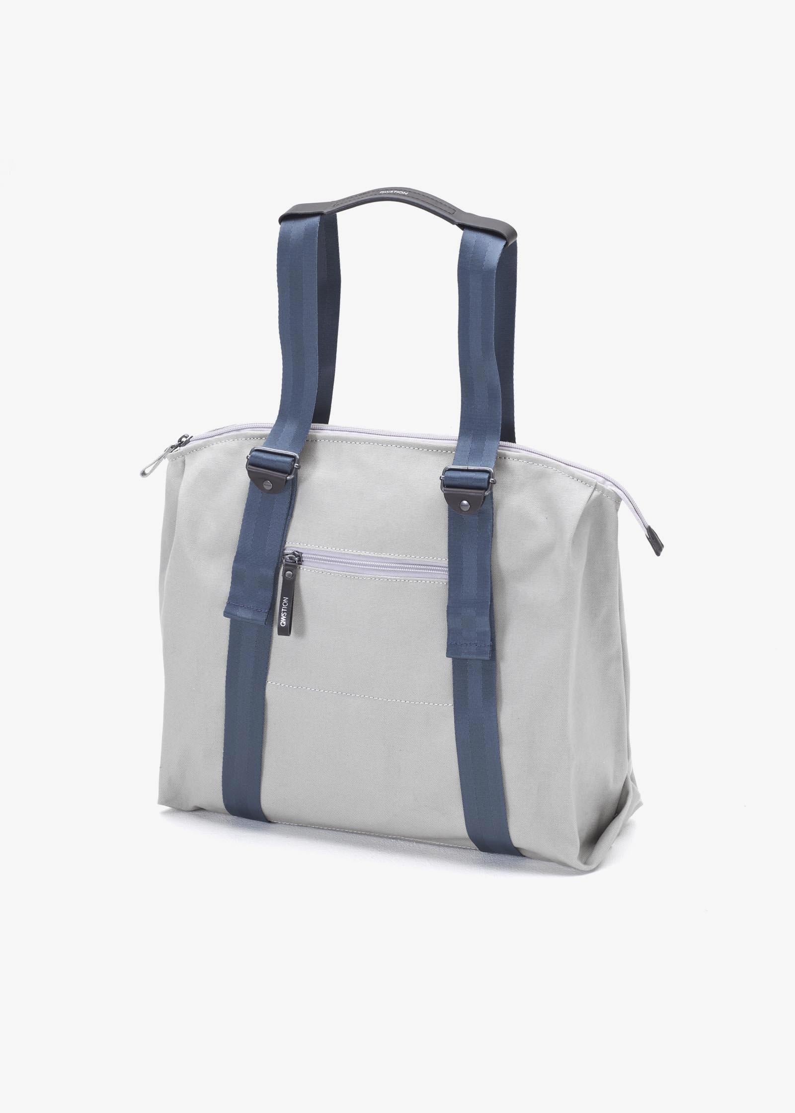 Simple Ziptote – Organic Light Grey - QWSTION